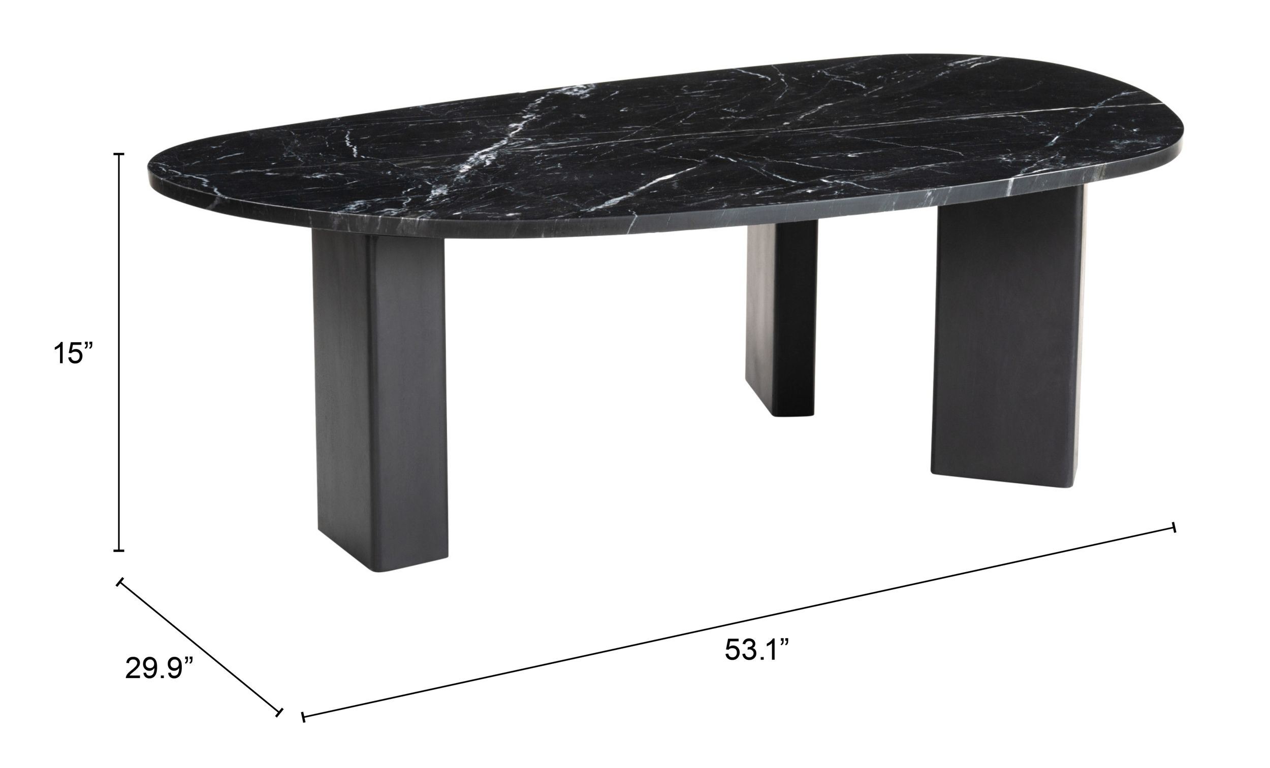 Aberdeen Marble/Wood Coffee Table