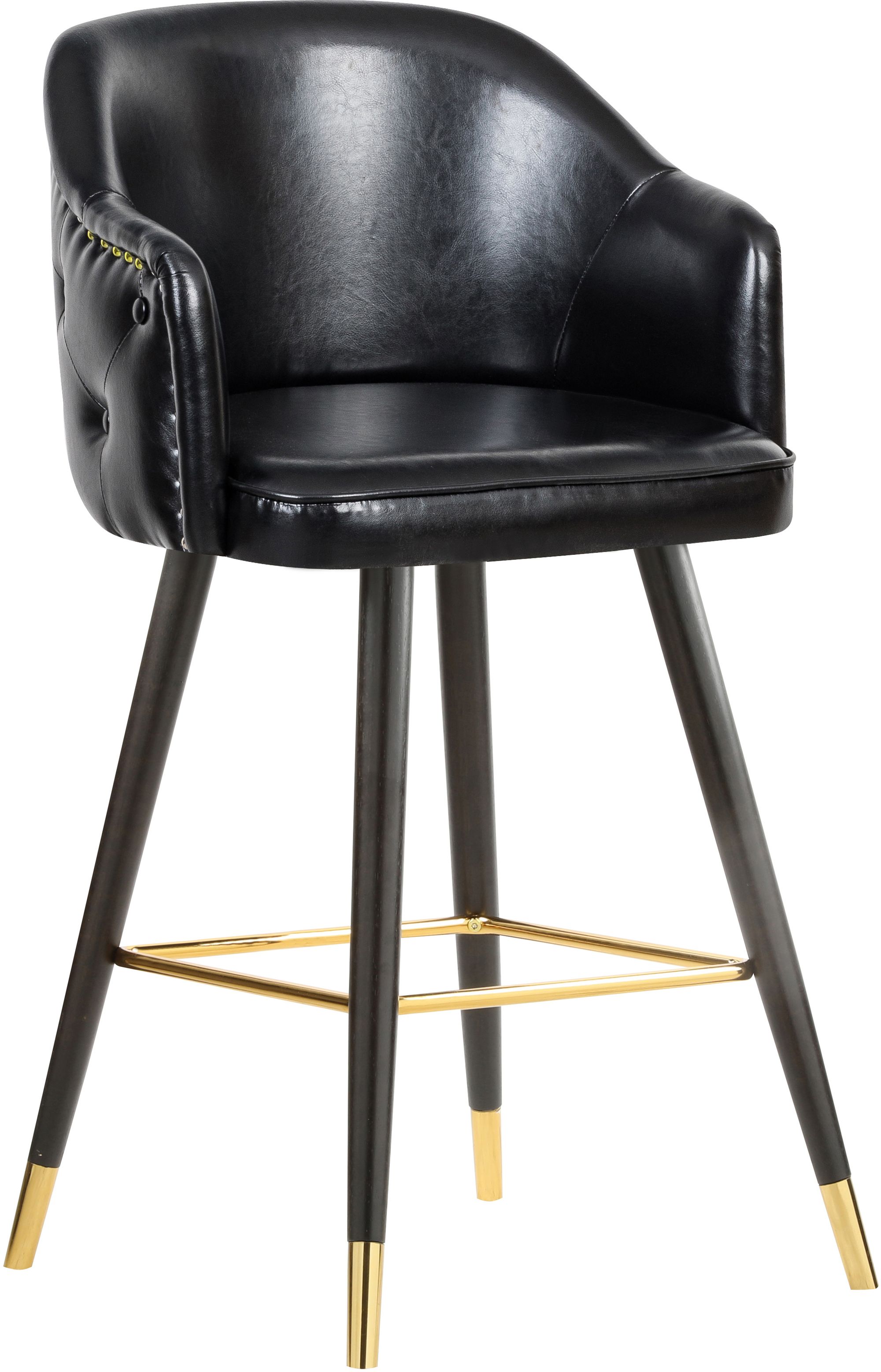 Barbosa Faux Leather Counter Stool with Espresso Wood Legs
