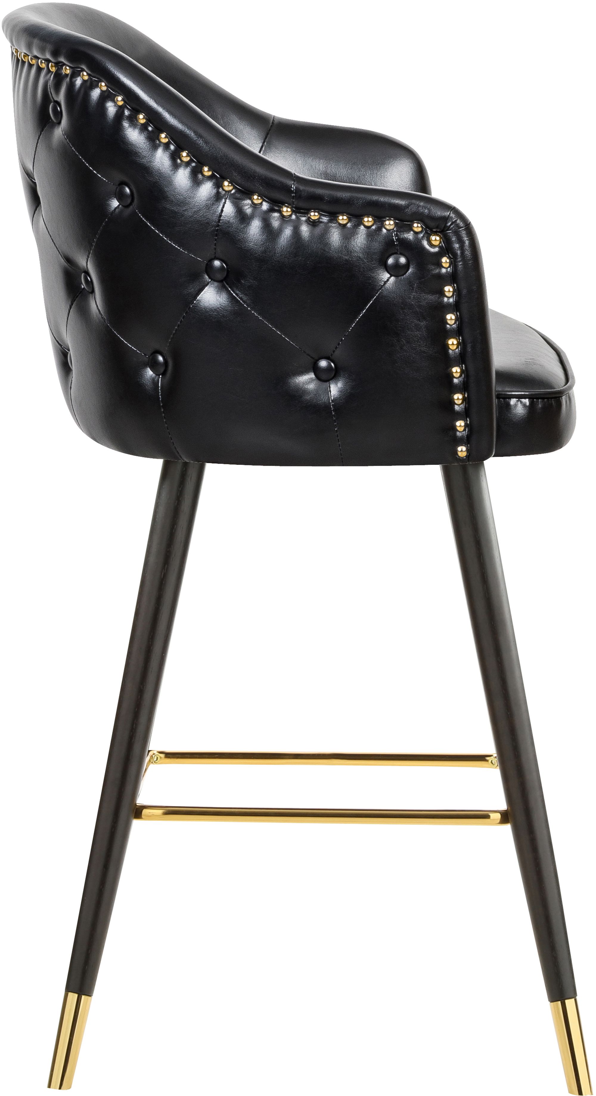Barbosa Faux Leather Counter Stool with Espresso Wood Legs