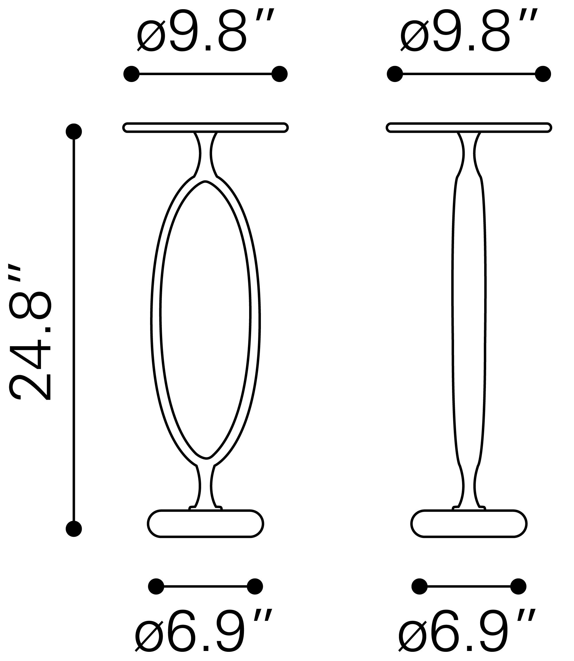 Bonita Aluminum/Marble Accent Table