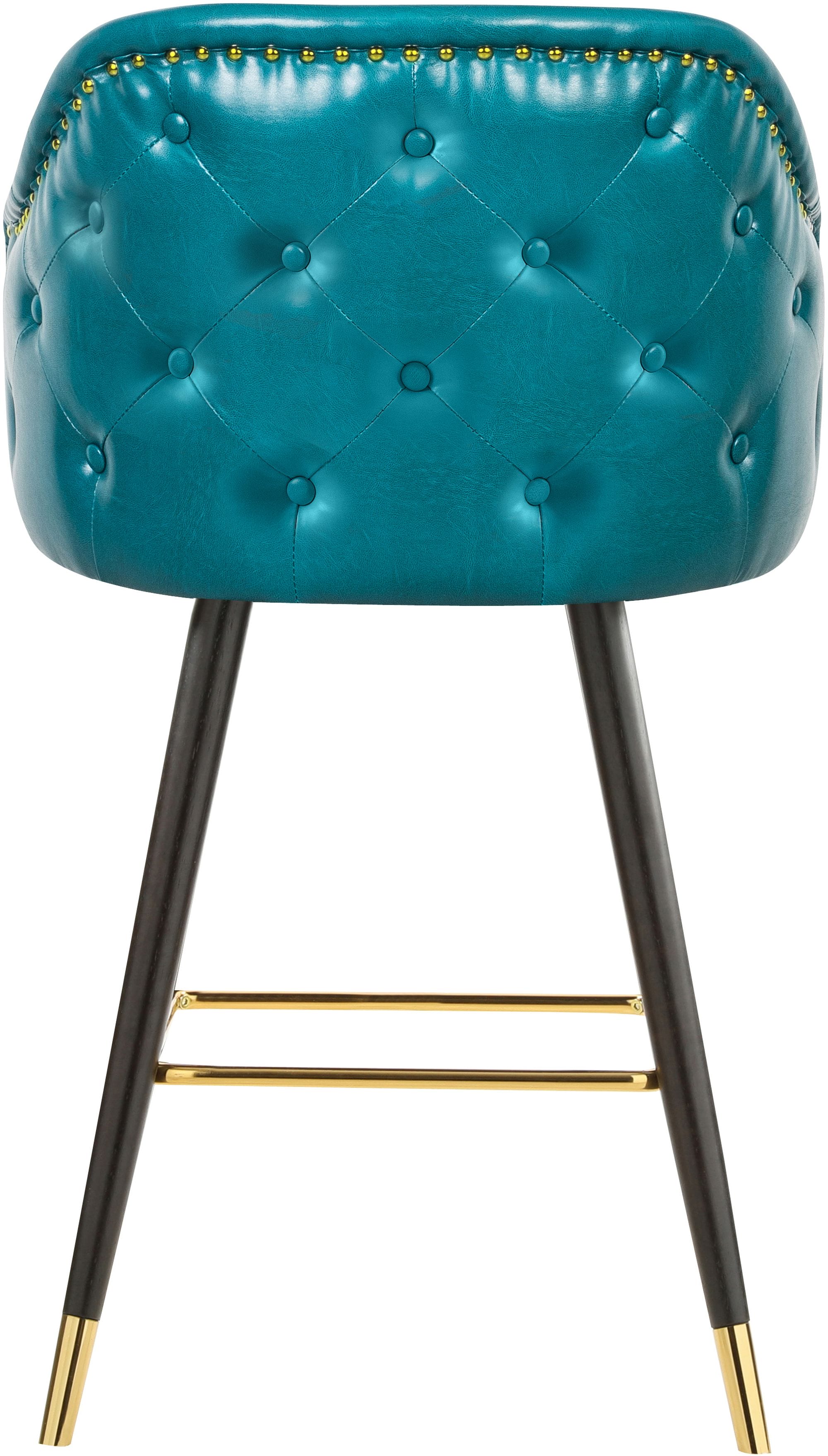 Barbosa Faux Leather Counter Stool with Espresso Wood Legs