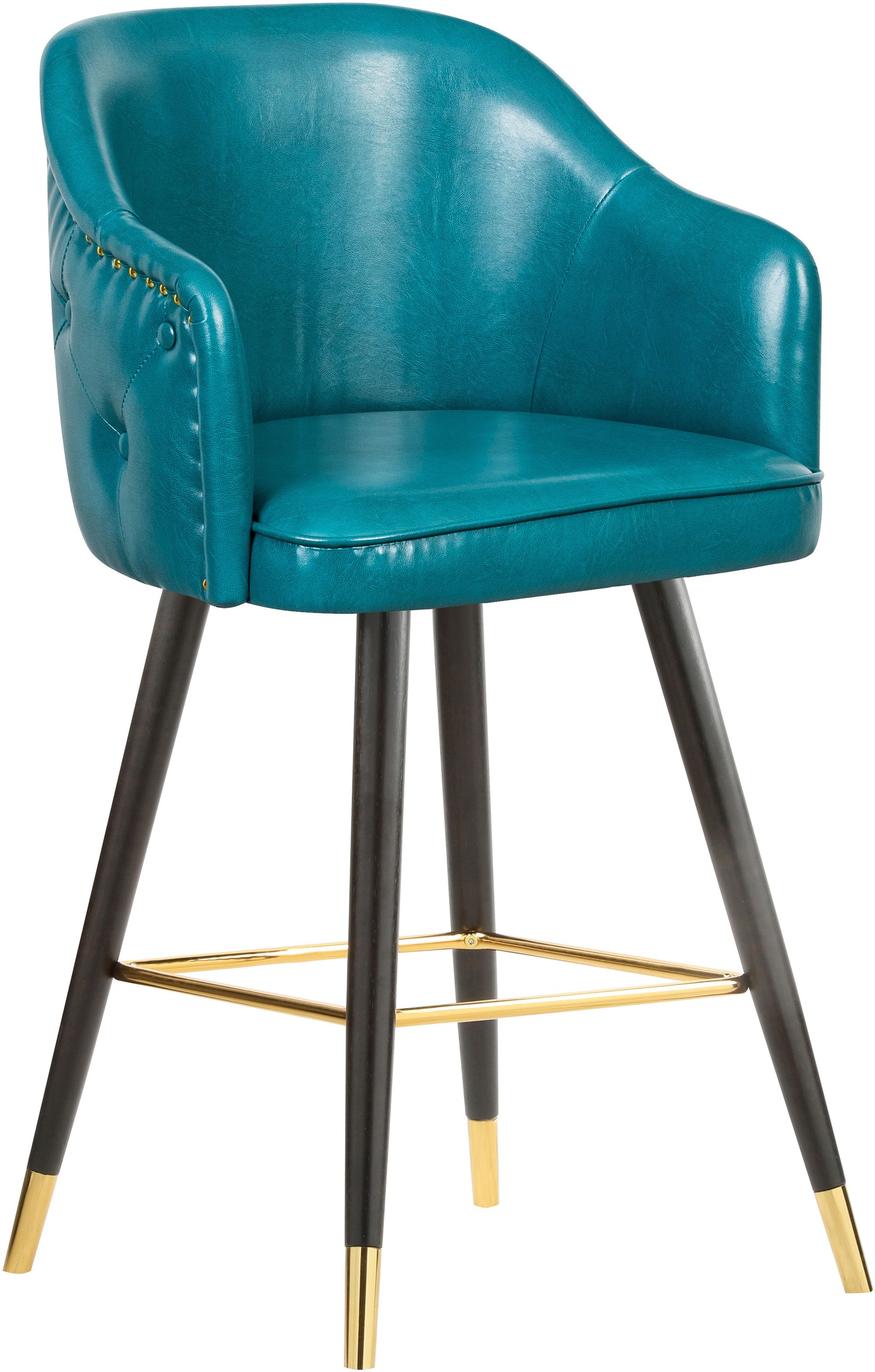 Barbosa Faux Leather Counter Stool with Espresso Wood Legs