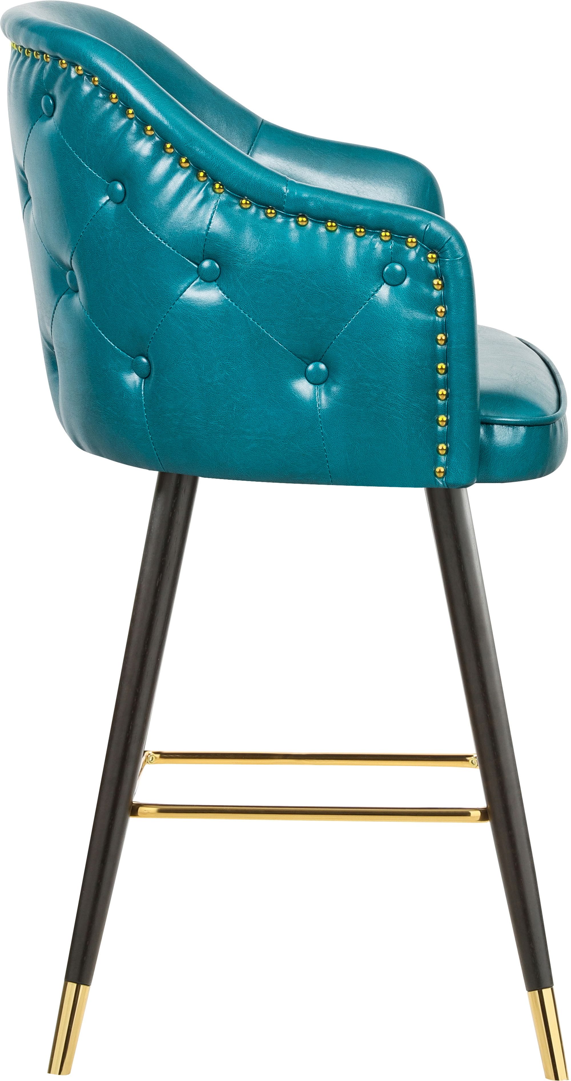Barbosa Faux Leather Counter Stool with Espresso Wood Legs
