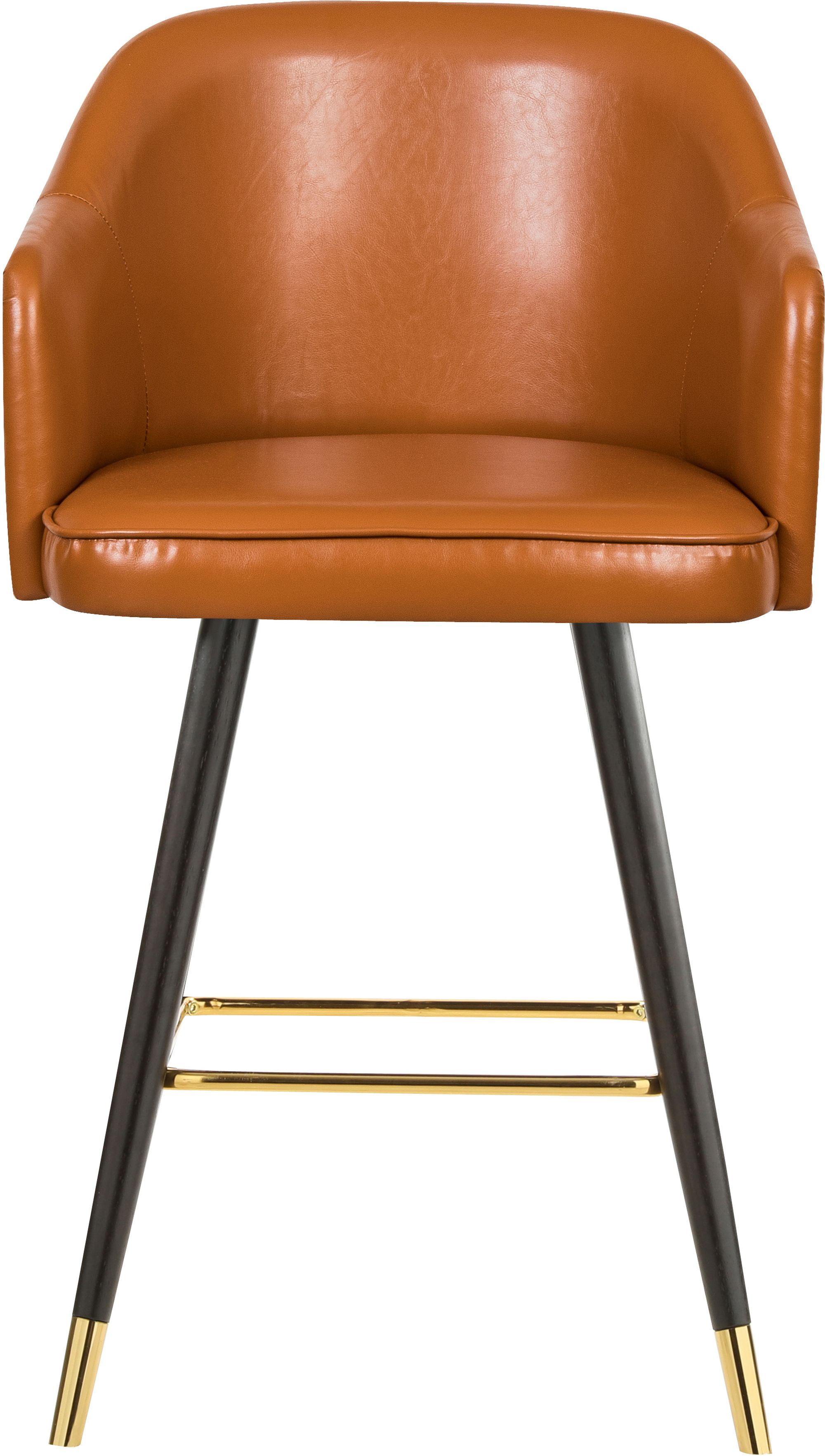 Barbosa Faux Leather Counter Stool with Espresso Wood Legs