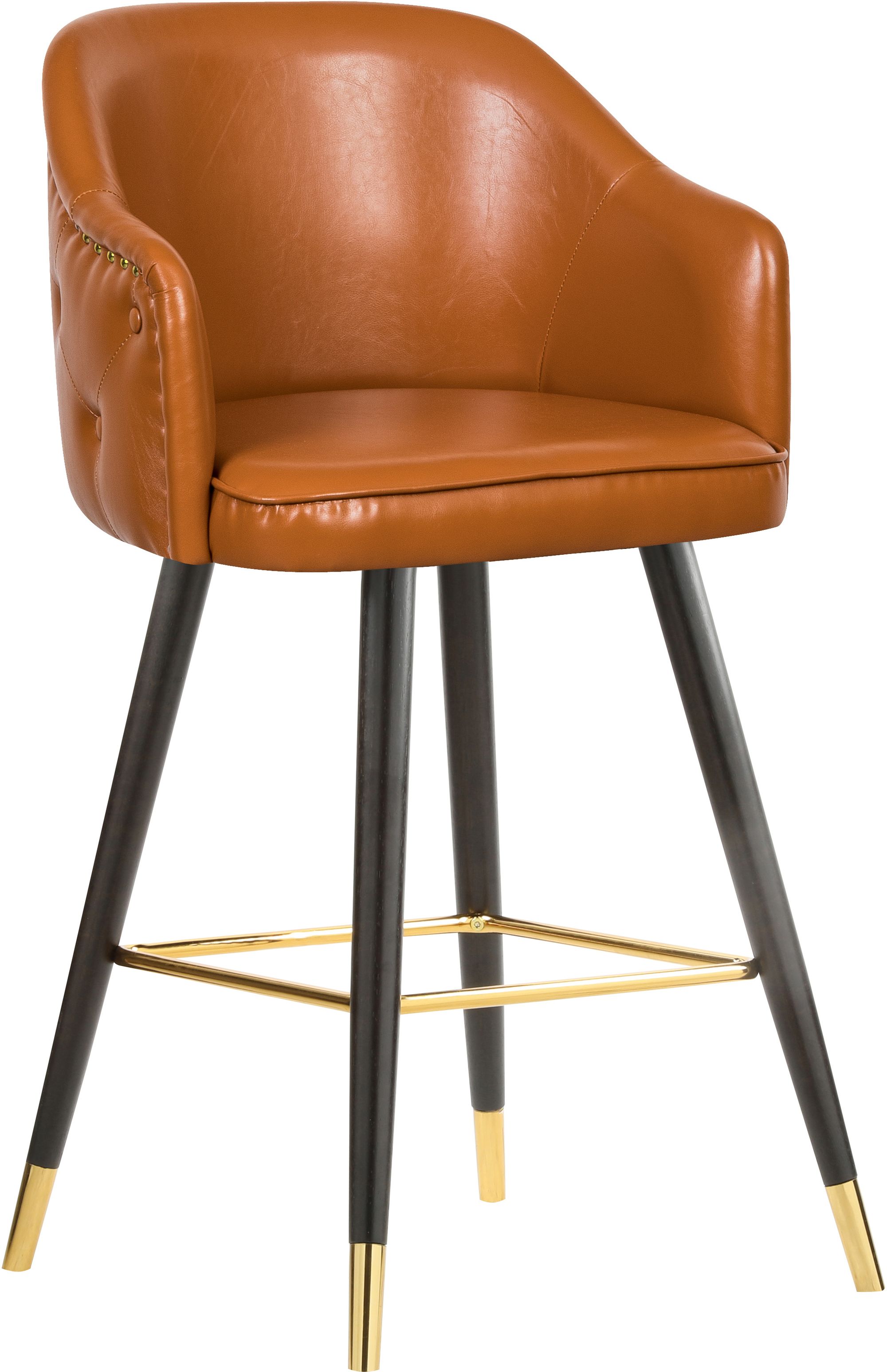Barbosa Faux Leather Counter Stool with Espresso Wood Legs
