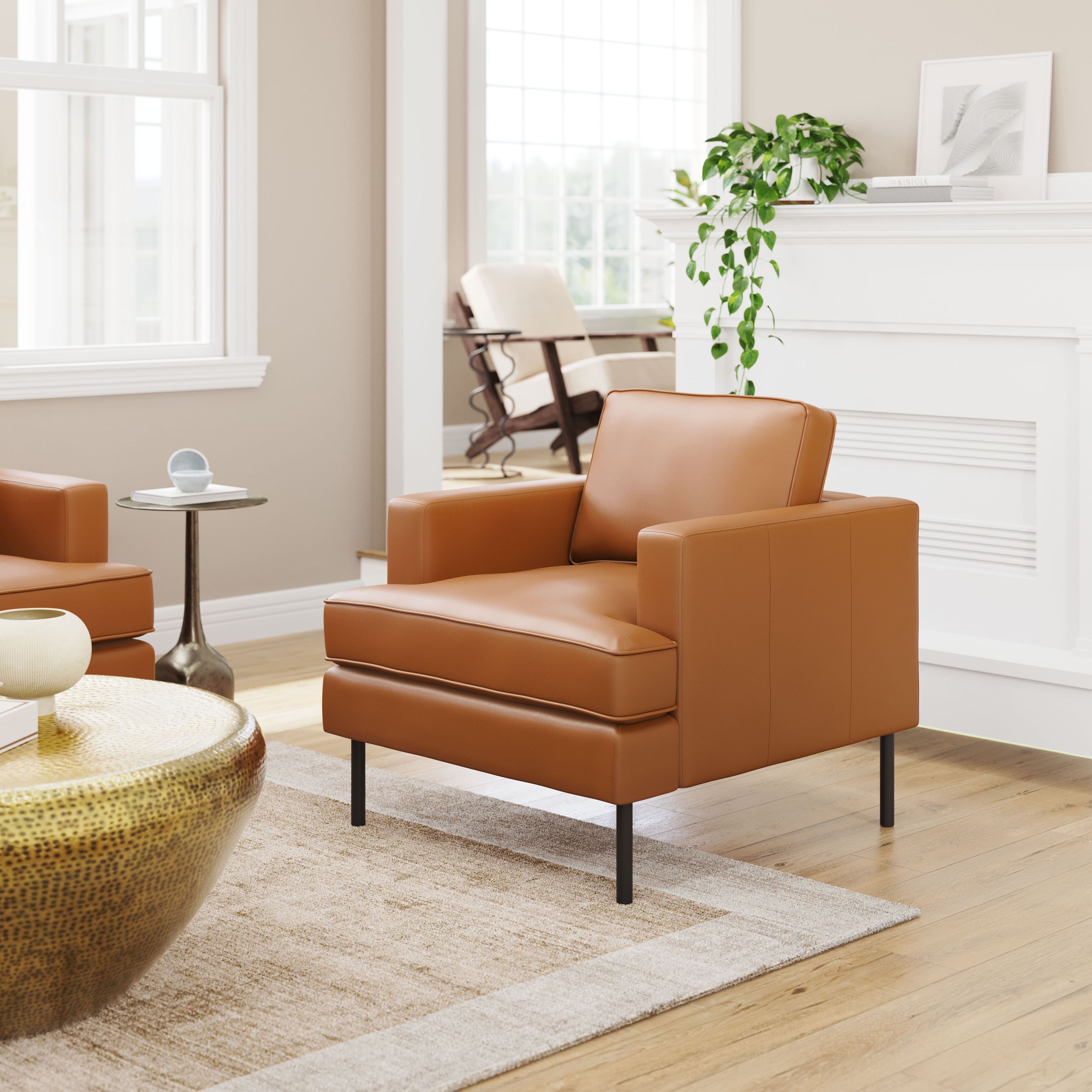 Decade Faux Leather Armchair