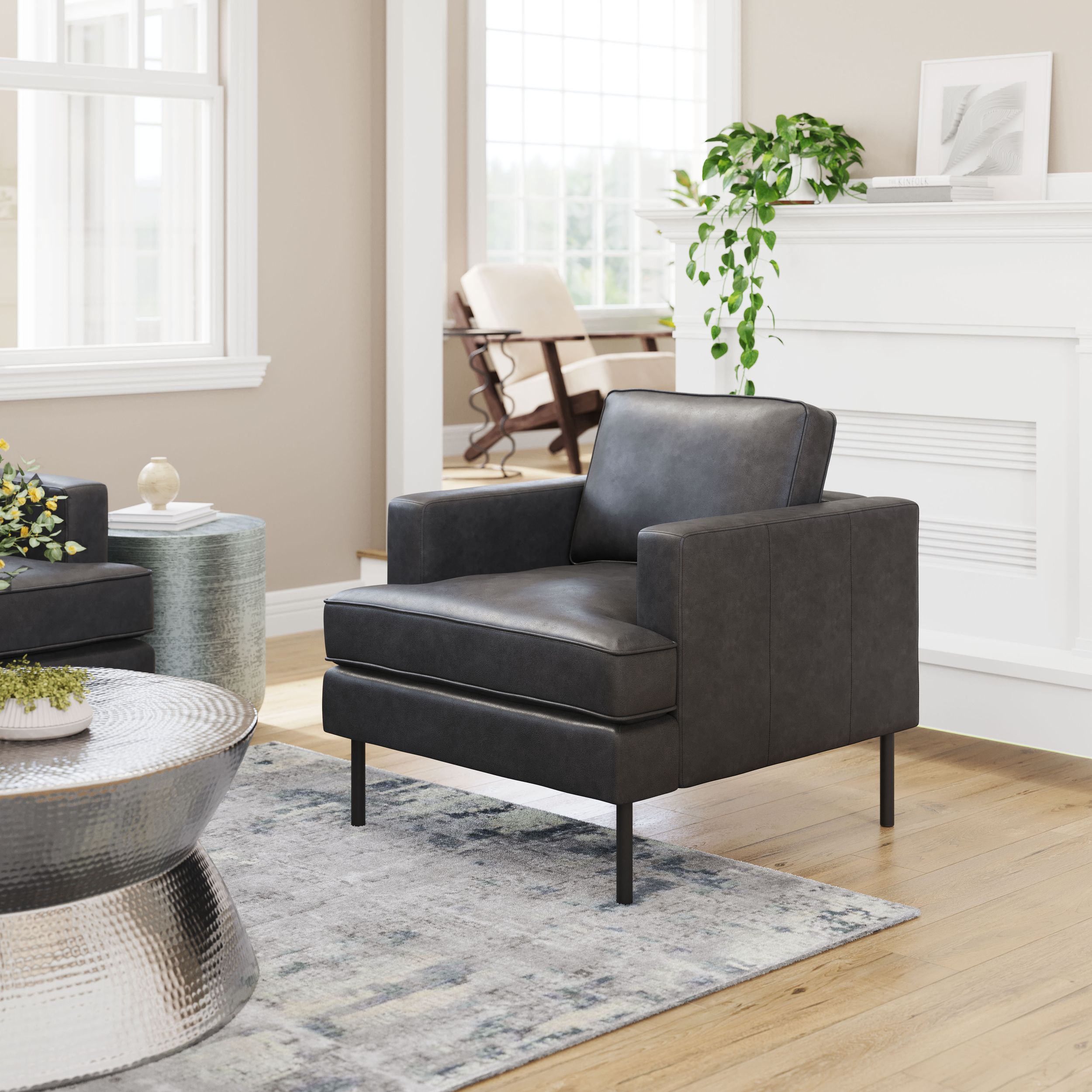 Decade Faux Leather Armchair