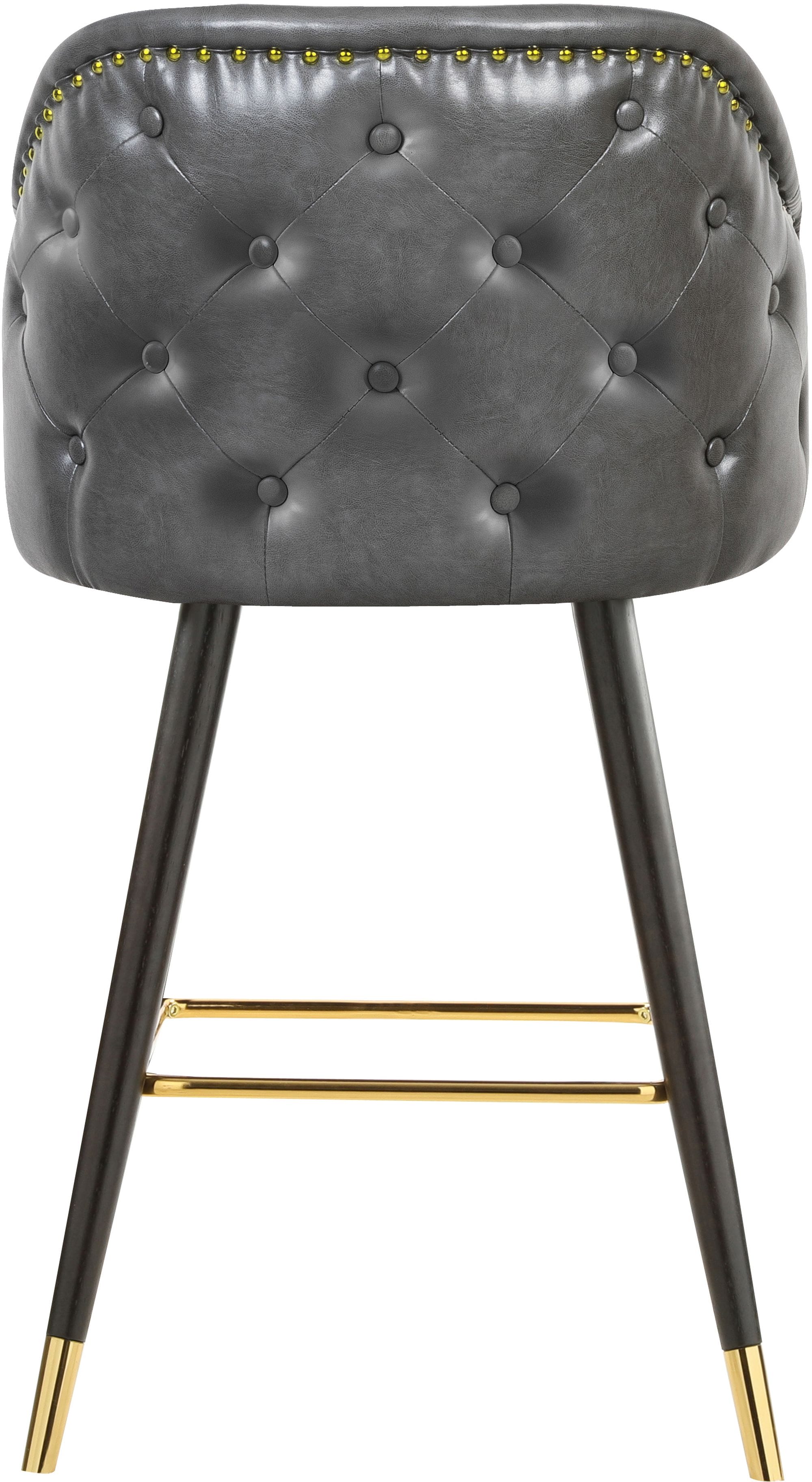 Barbosa Faux Leather Counter Stool with Espresso Wood Legs