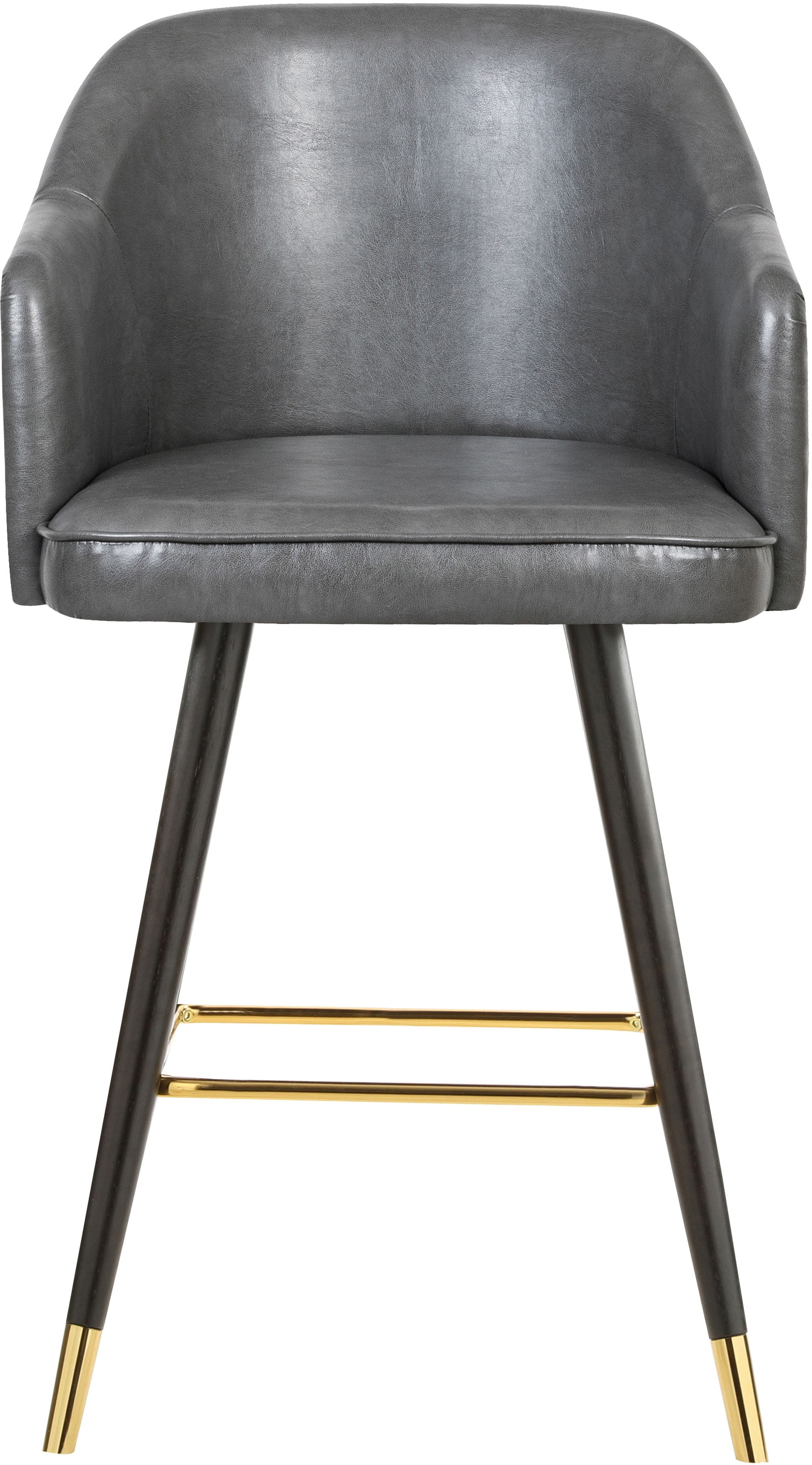 Barbosa Faux Leather Counter Stool with Espresso Wood Legs