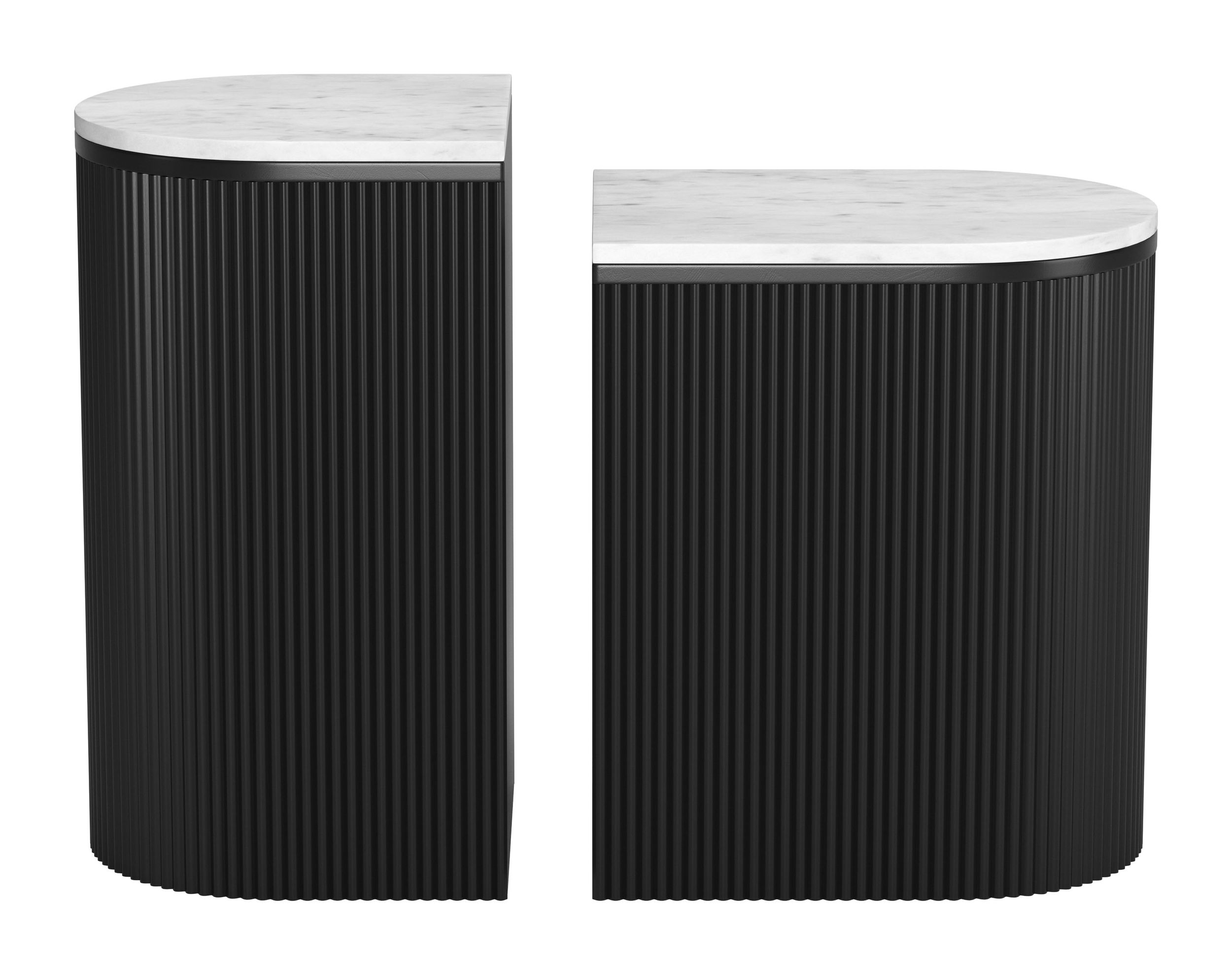 Ormara Marble/Wood Side Table Set