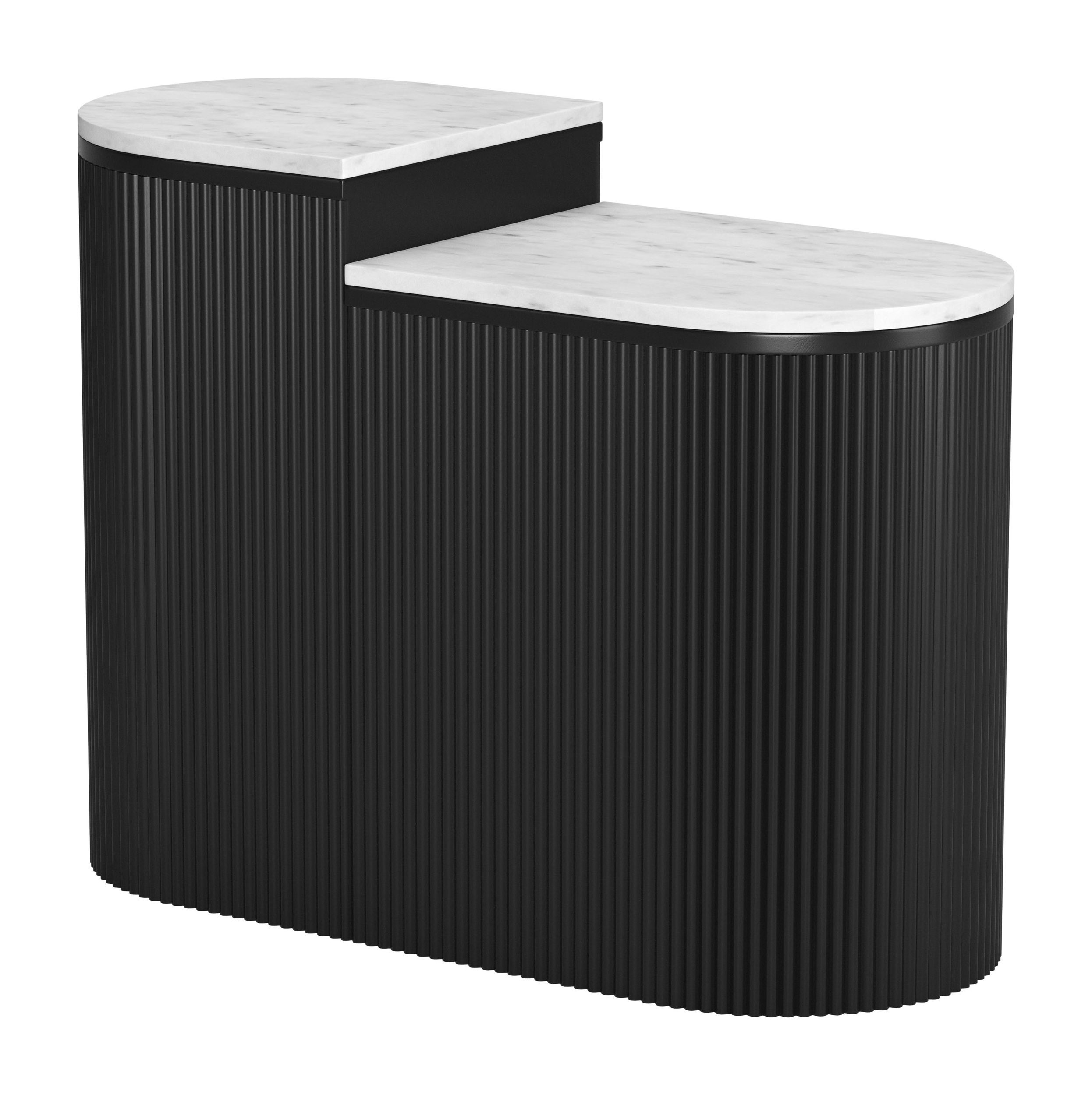 Ormara Marble/Wood Side Table Set