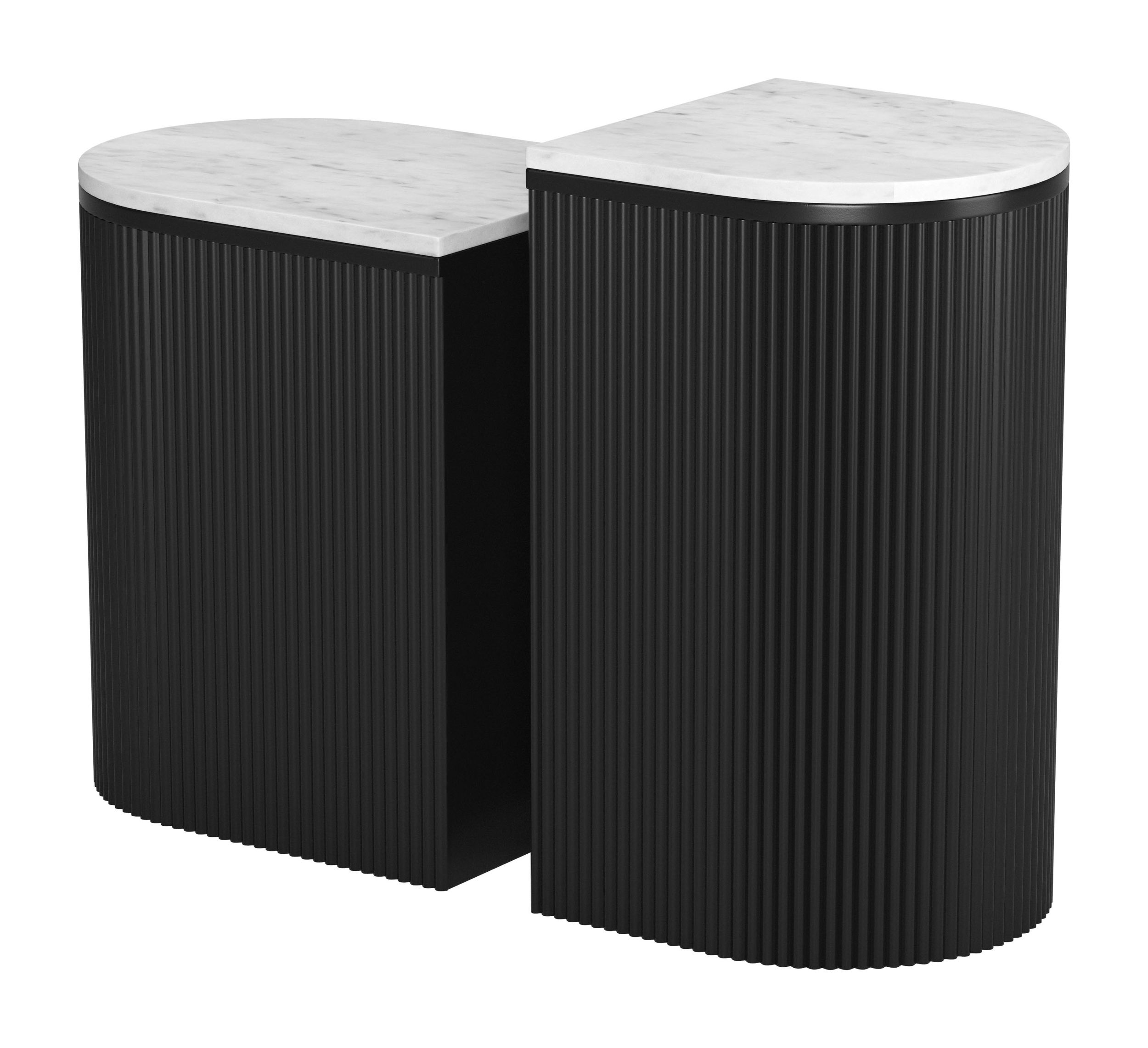 Ormara Marble/Wood Side Table Set