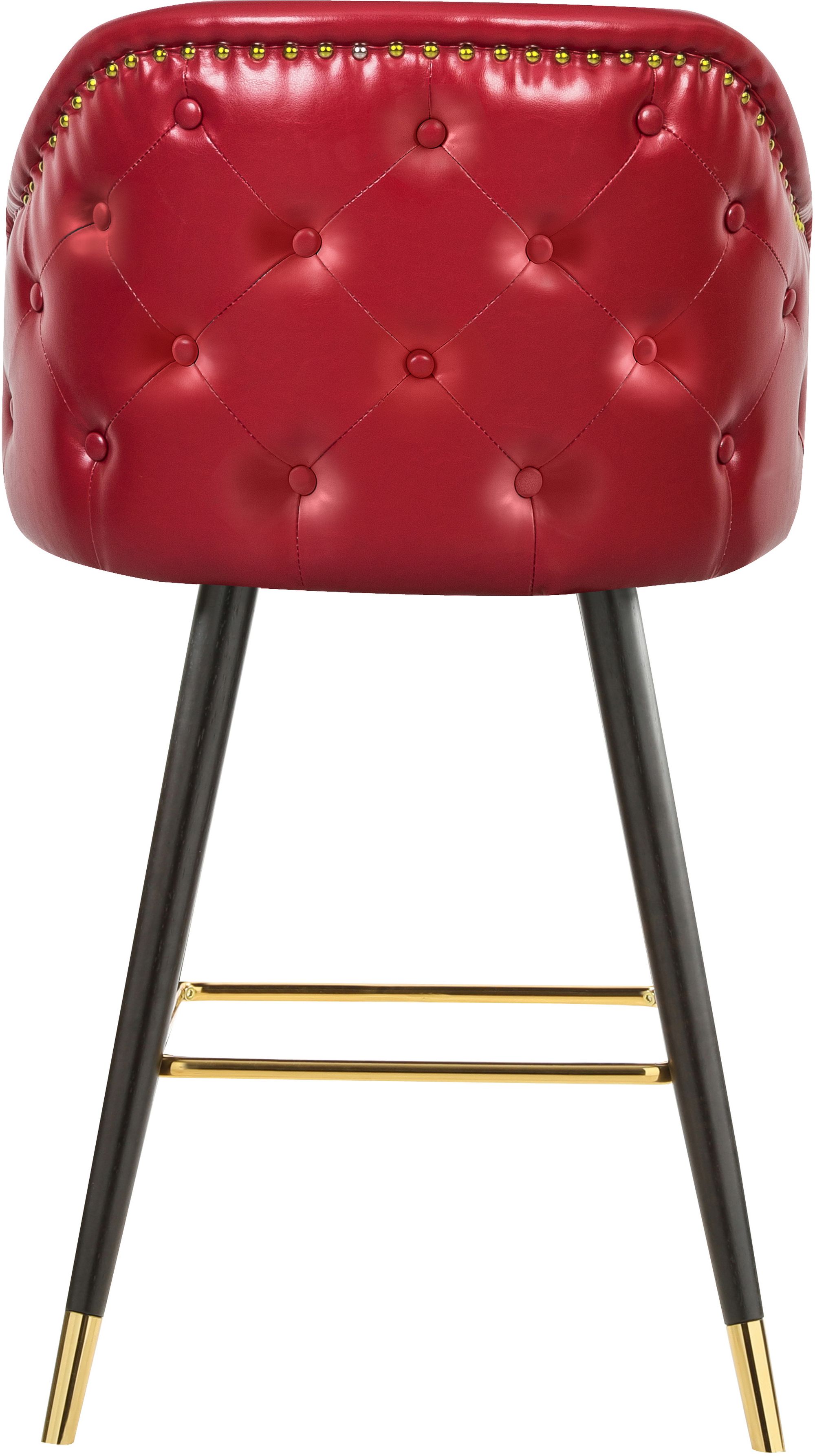 Barbosa Faux Leather Counter Stool with Espresso Wood Legs