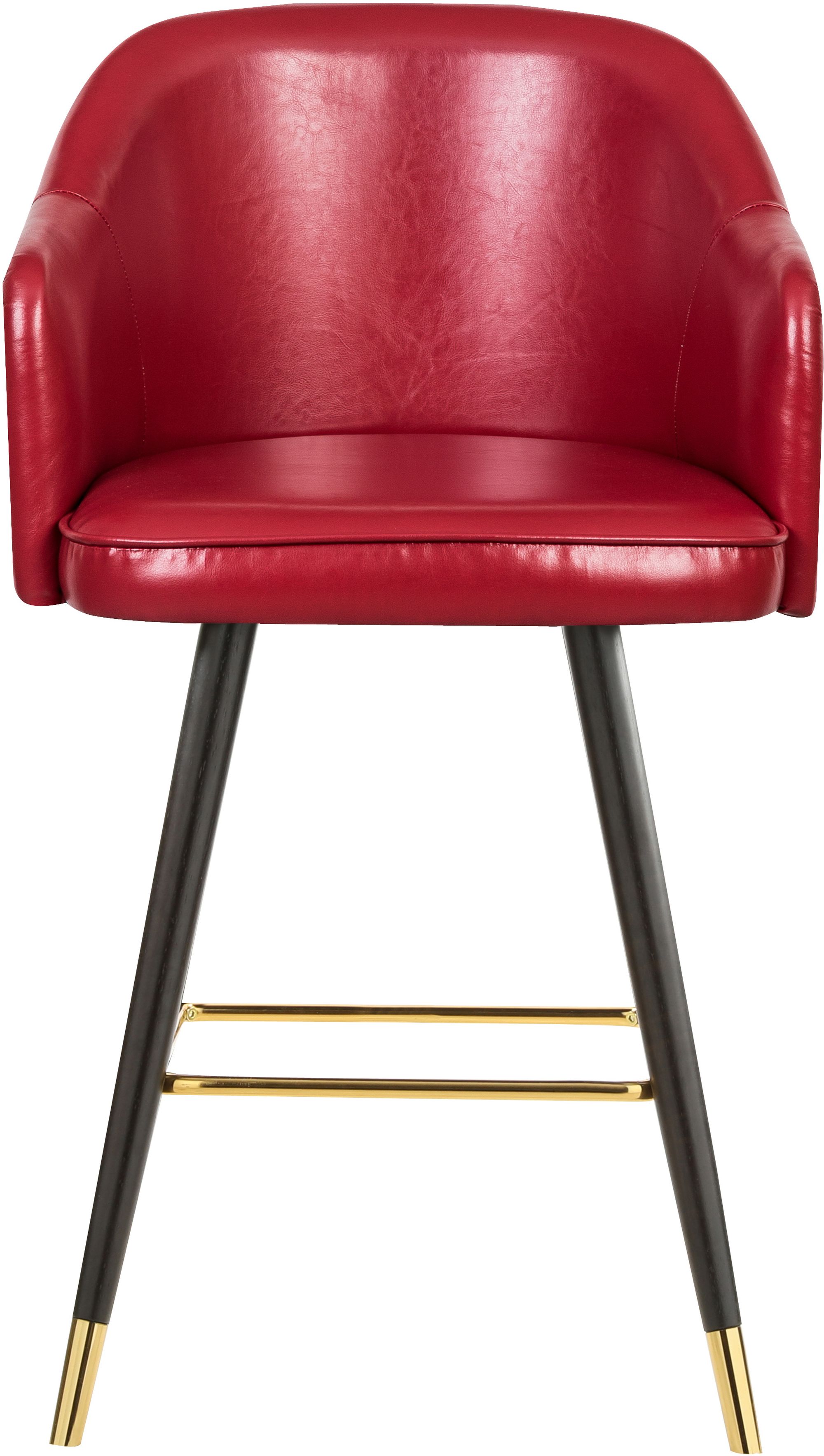 Barbosa Faux Leather Counter Stool with Espresso Wood Legs