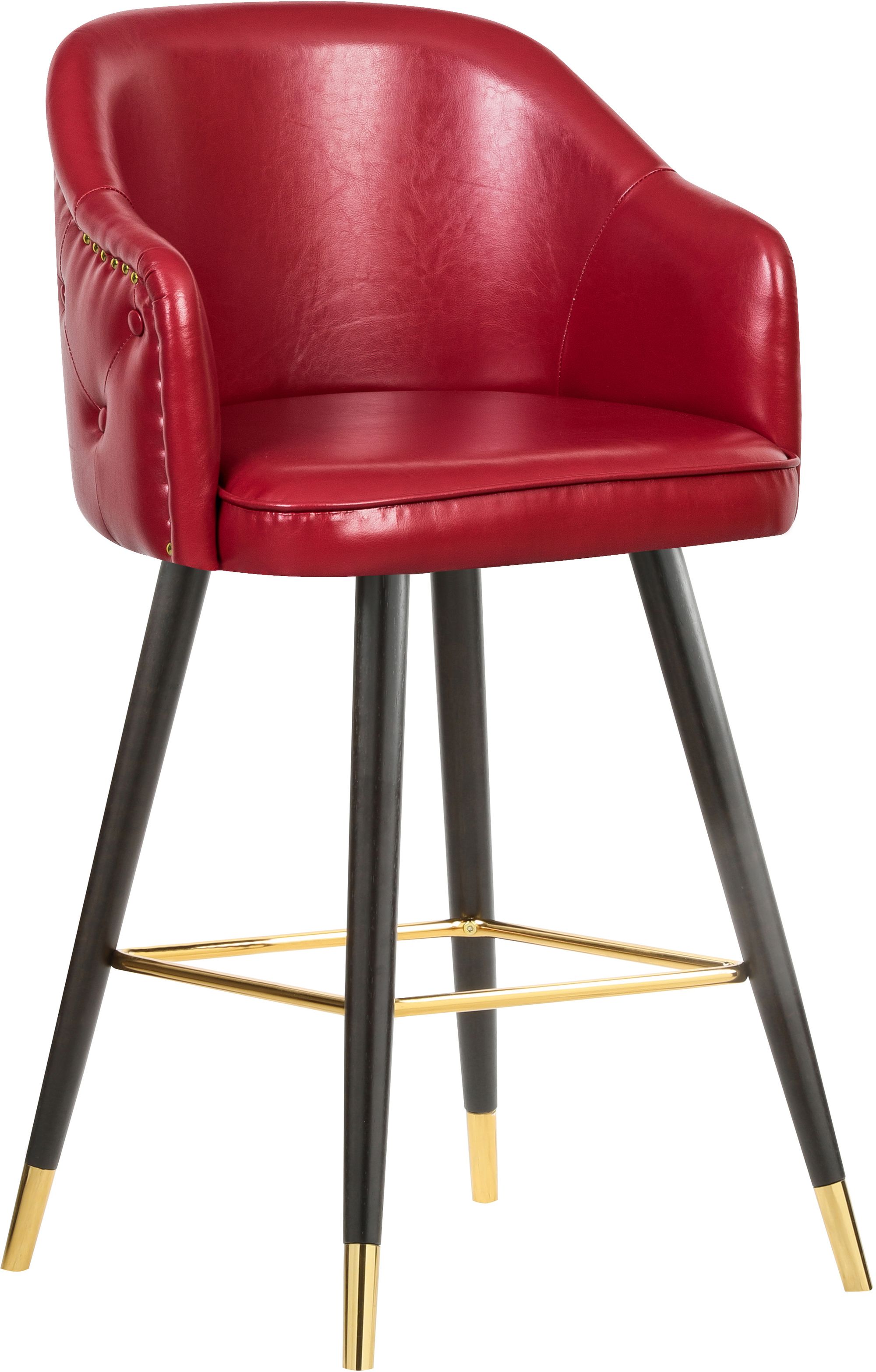 Barbosa Faux Leather Counter Stool with Espresso Wood Legs