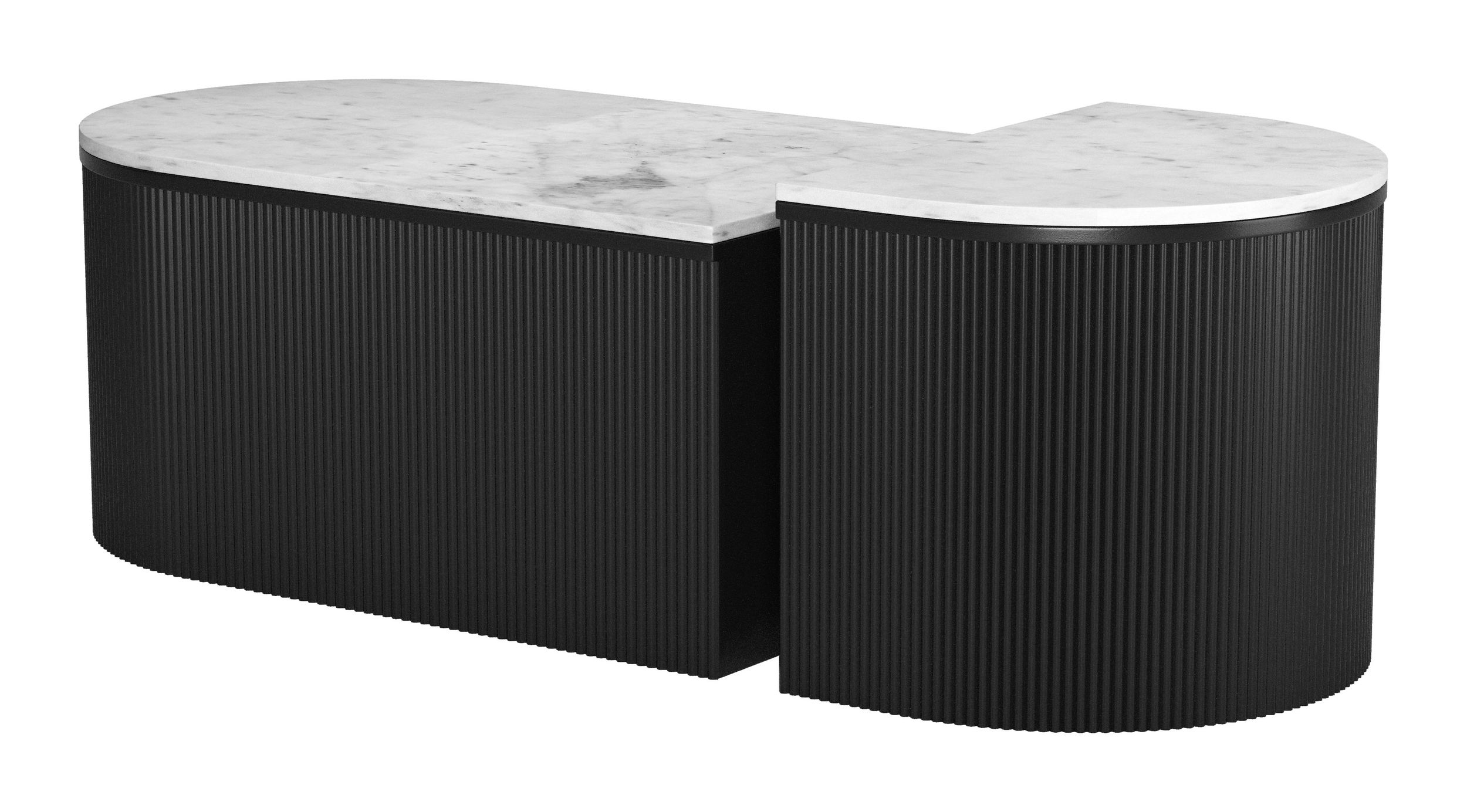 Ormara Marble/Wood Coffee Table Set