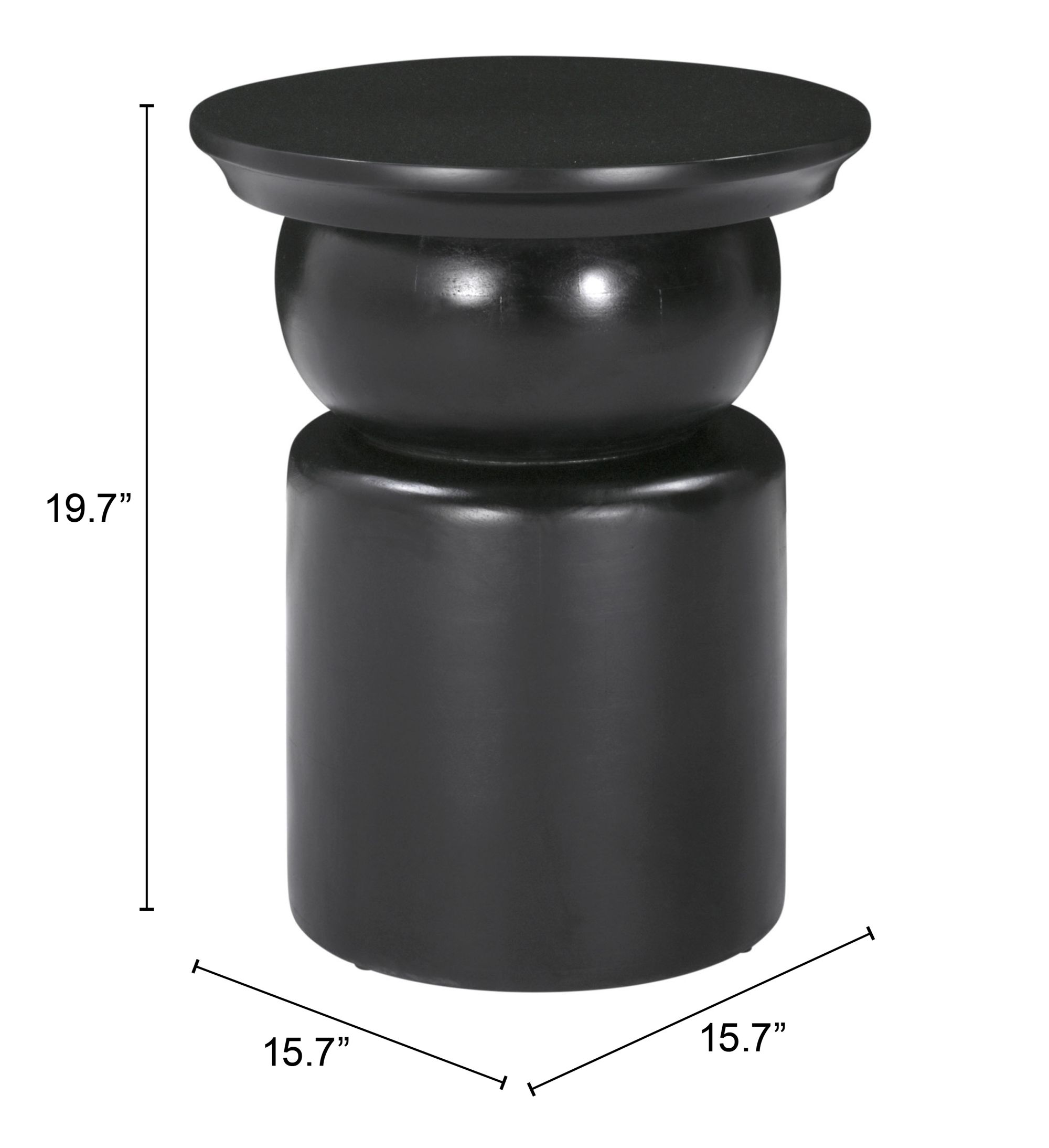 Colombo Round Wood Side Table