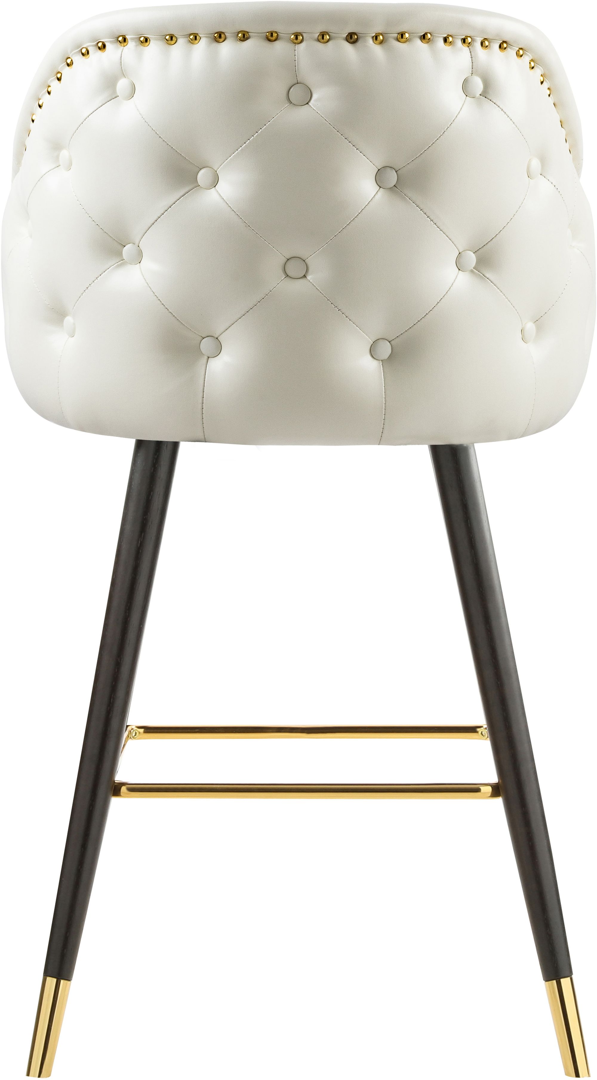 Barbosa Faux Leather Counter Stool with Espresso Wood Legs