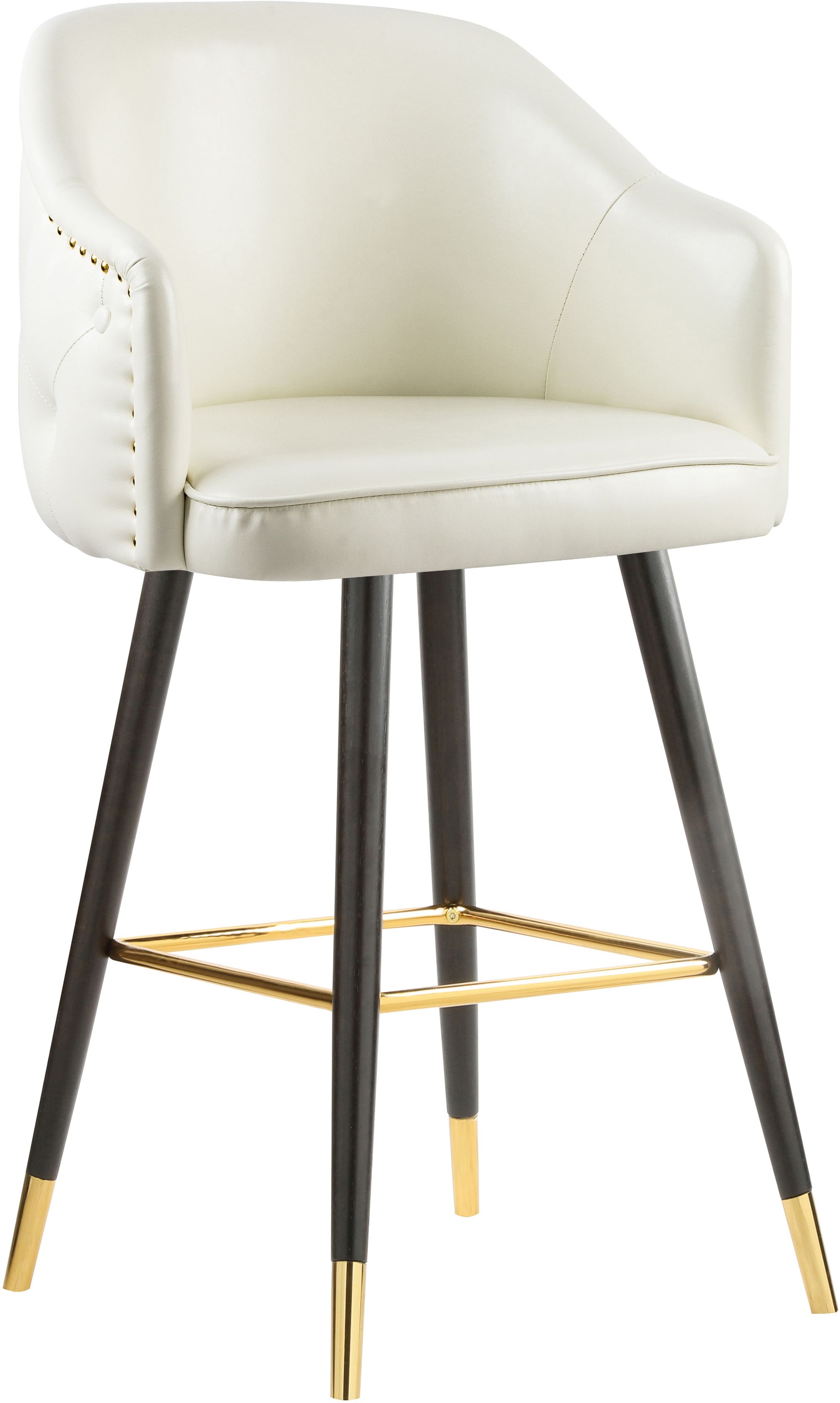Barbosa Faux Leather Counter Stool with Espresso Wood Legs