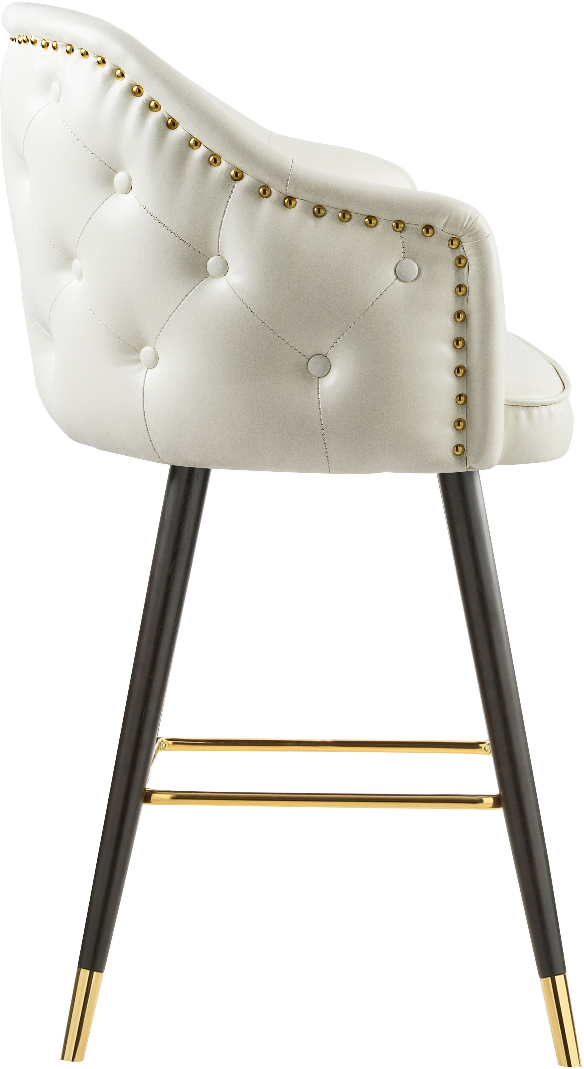 Barbosa Faux Leather Counter Stool with Espresso Wood Legs