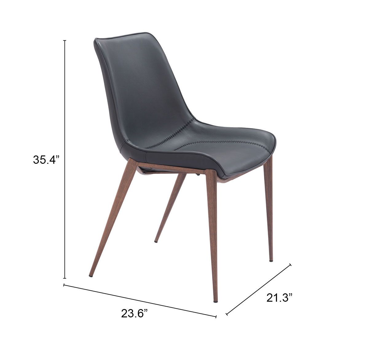 Magnus Faux Leather/Steel Dining Chair