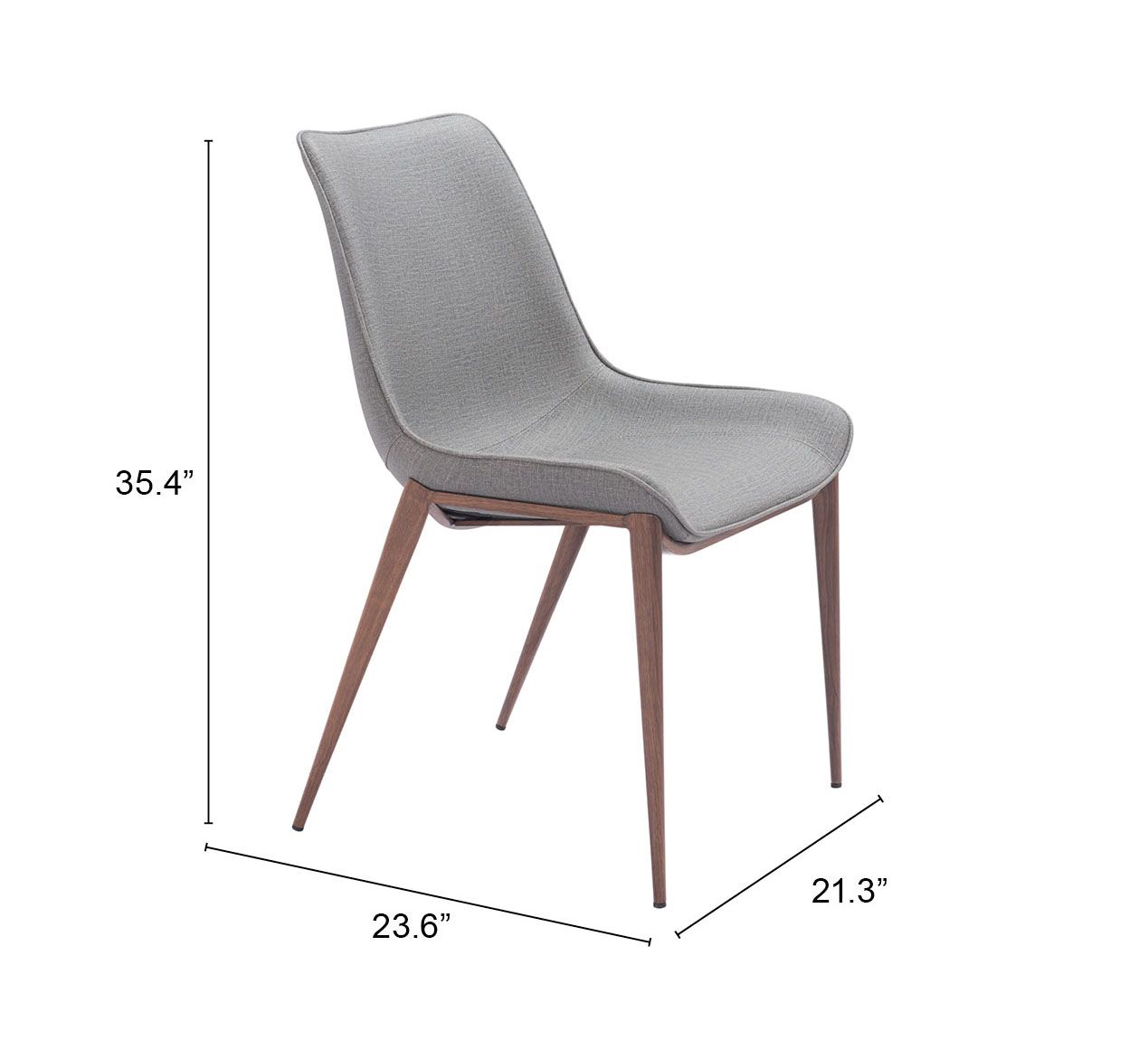 Magnus Faux Leather/Steel Dining Chair