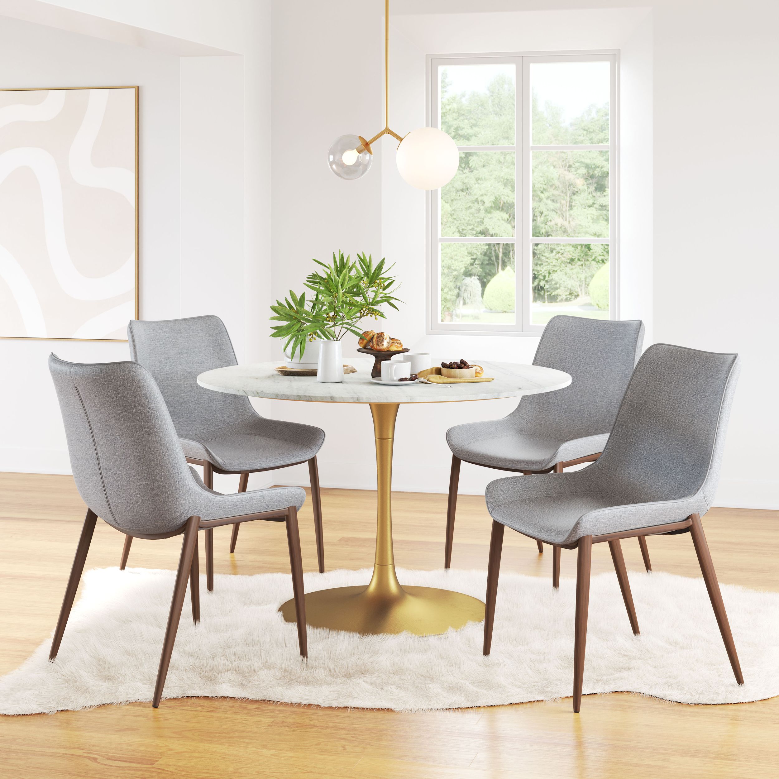 Magnus Faux Leather/Steel Dining Chair