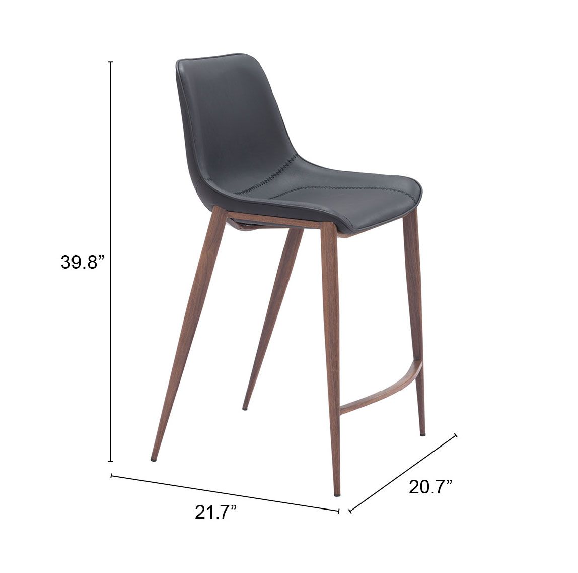 Magnus Faux Leather/Steel Counter Stool