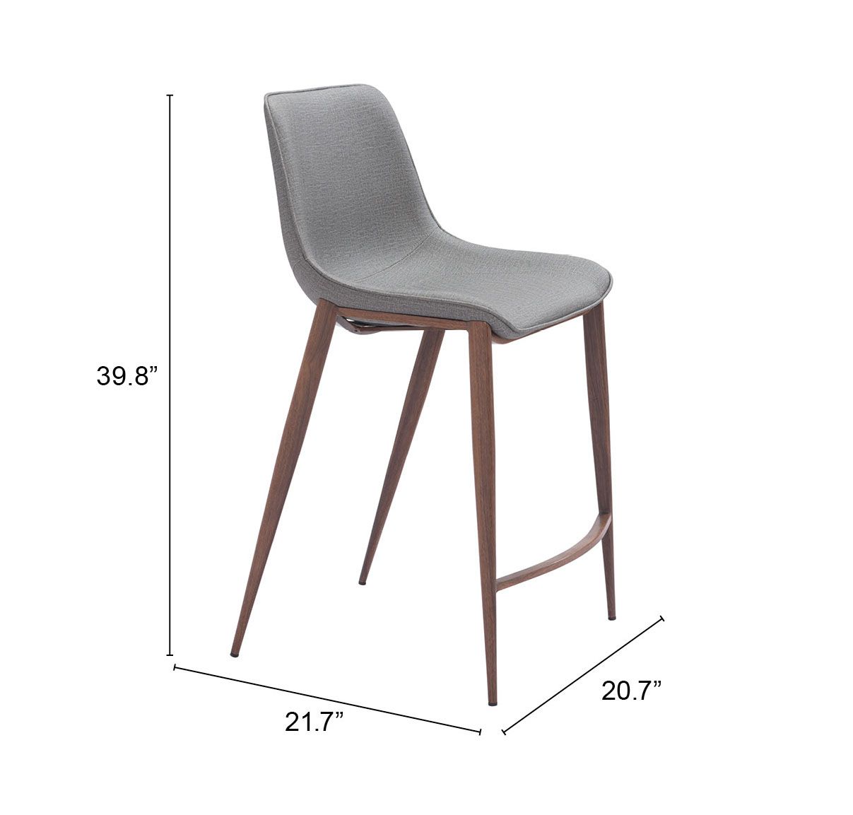 Magnus Faux Leather/Steel Counter Stool