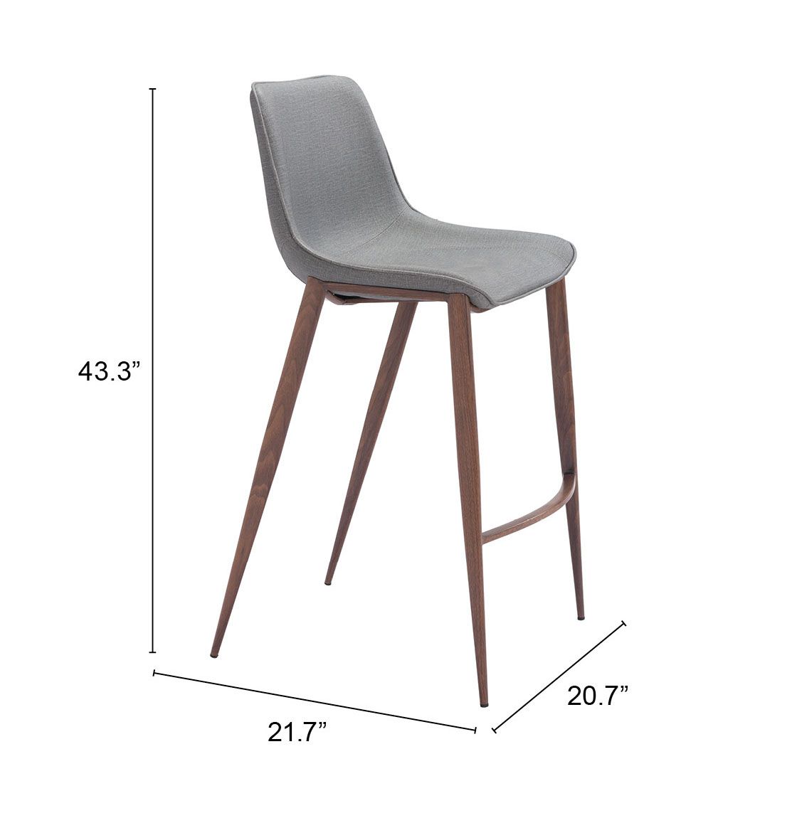 Magnus Faux Leather/Steel Barstool