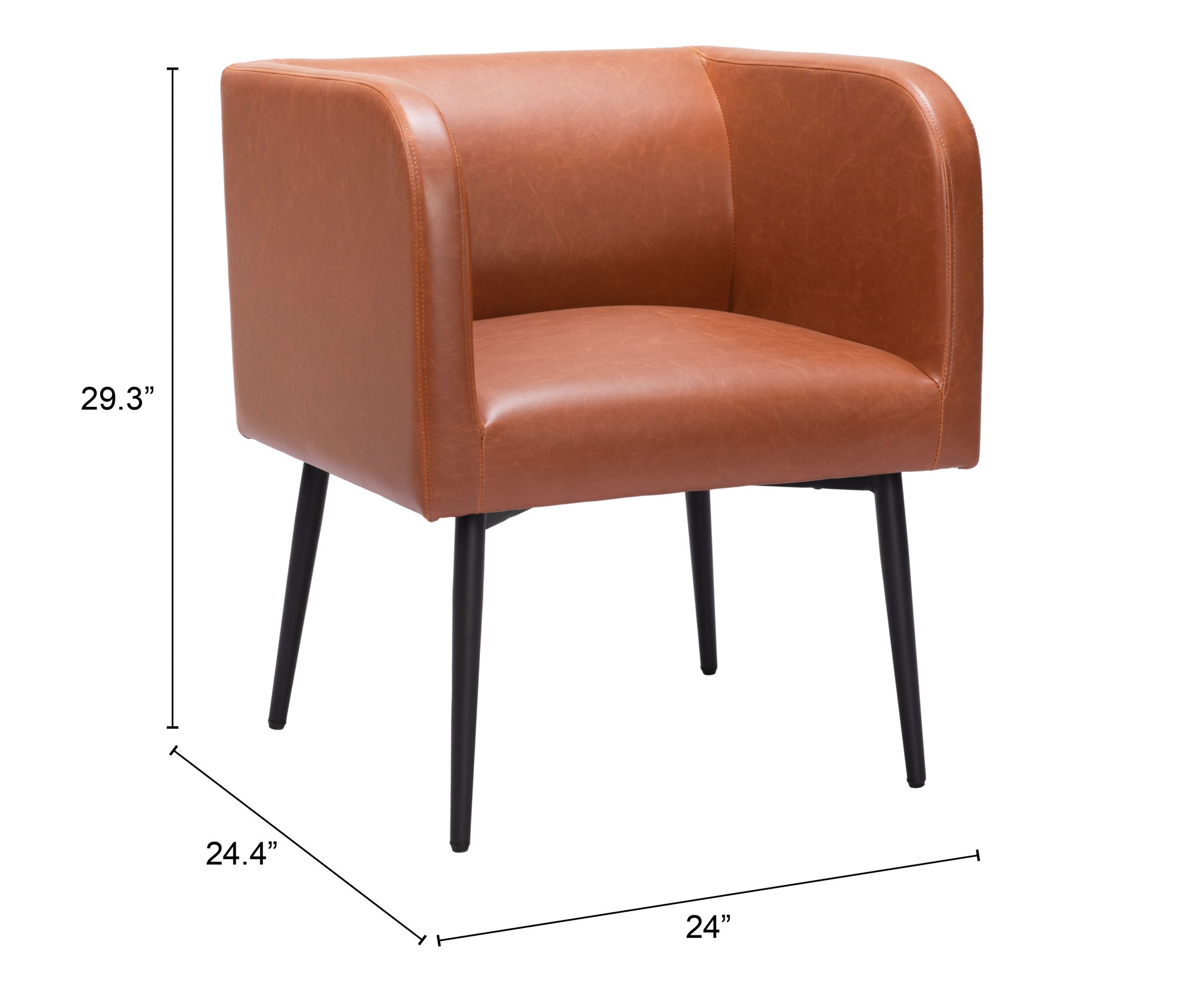 Horbat Faux Leather/Steel Dining Chair