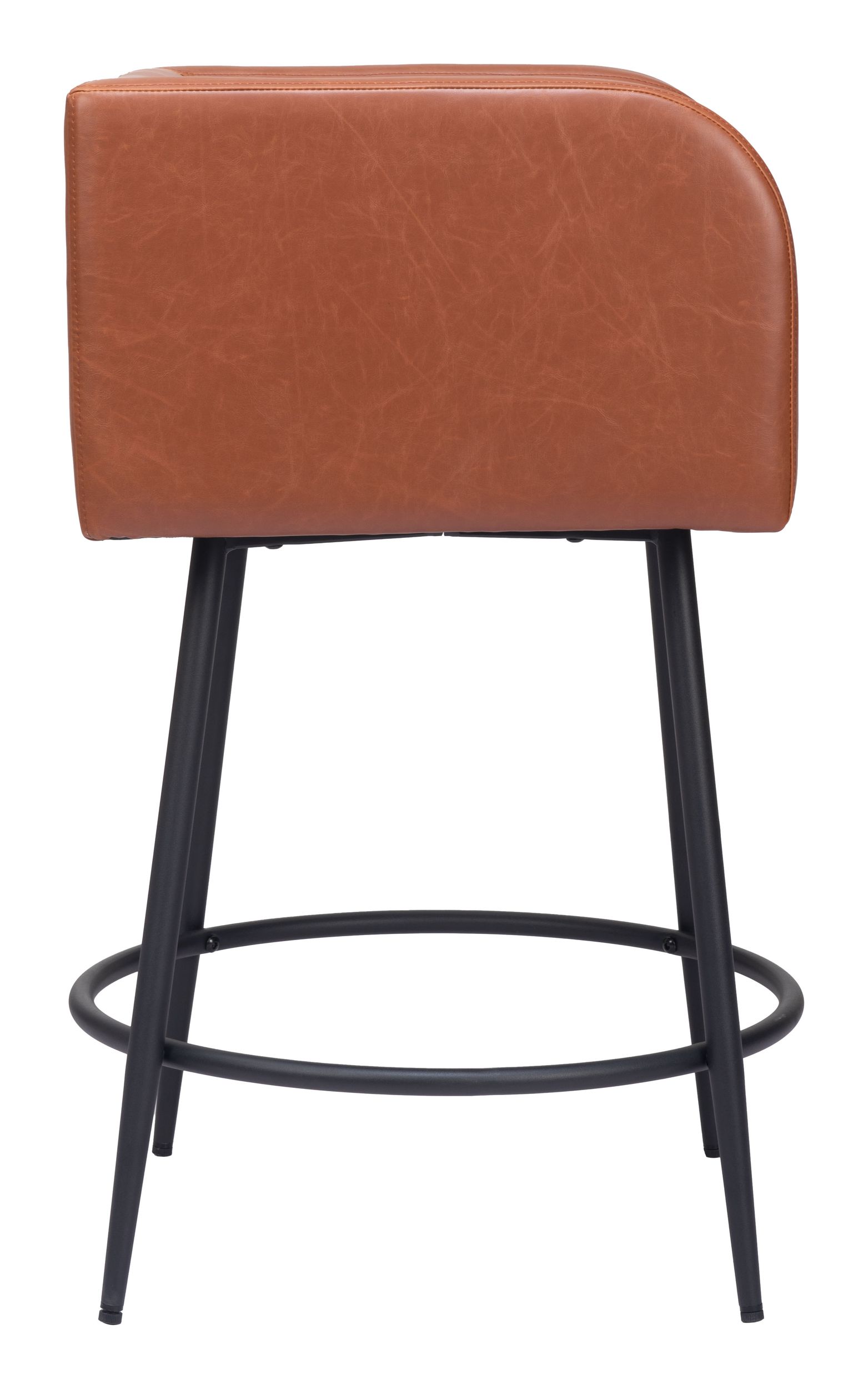 Horbat Faux Leather/Steel Counter Stool