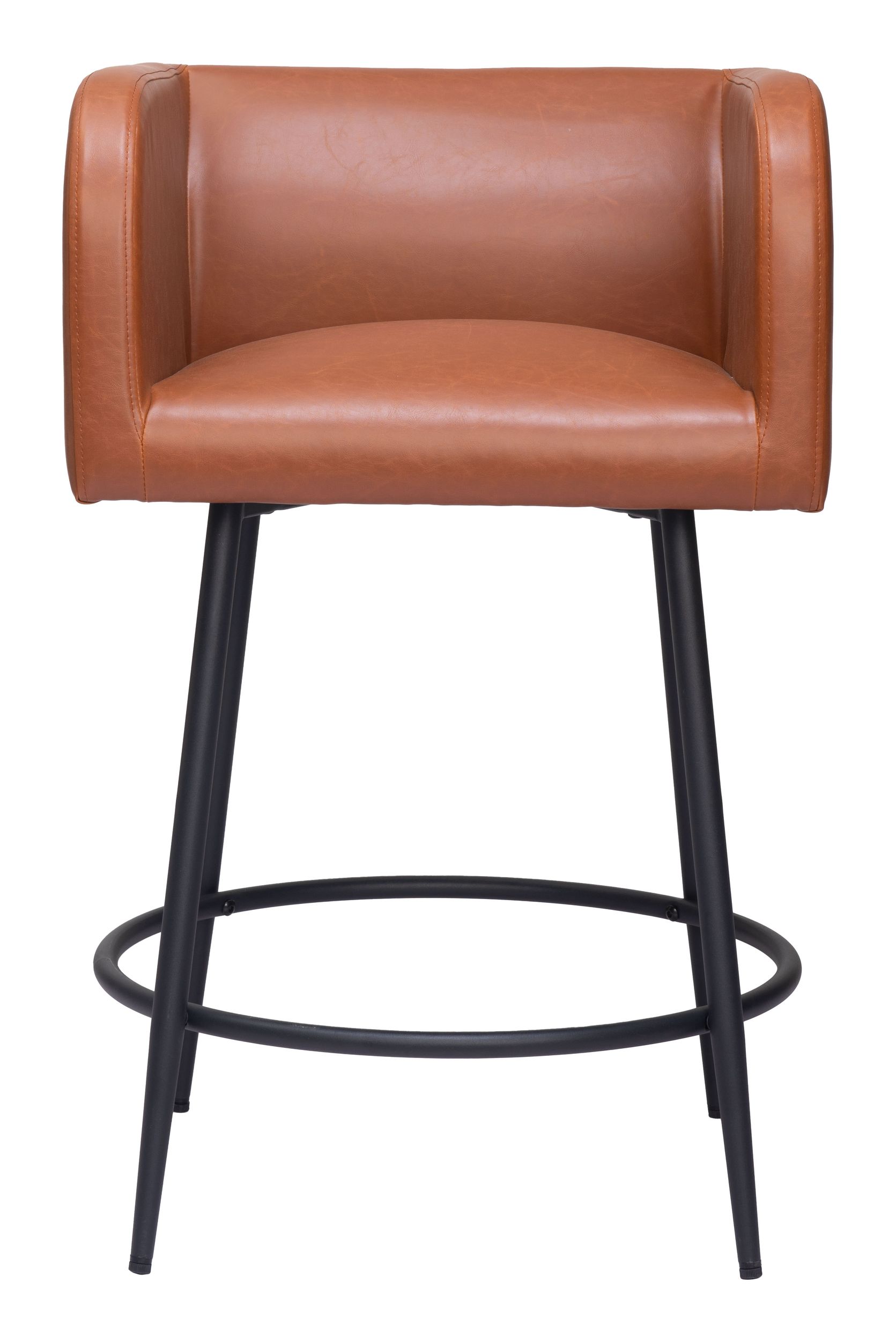 Horbat Faux Leather/Steel Counter Stool