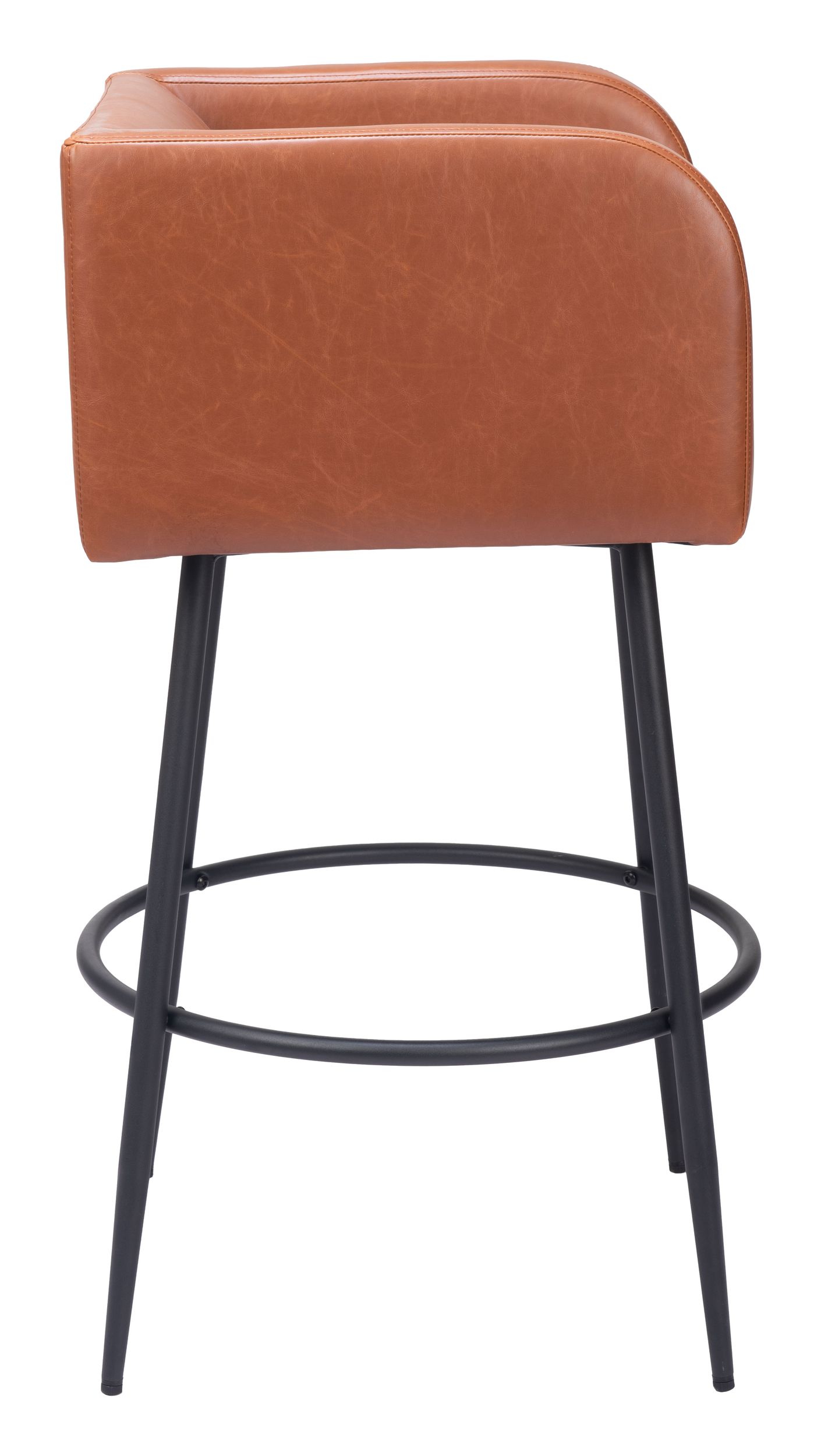 Horbat Faux Leather/Steel Barstool
