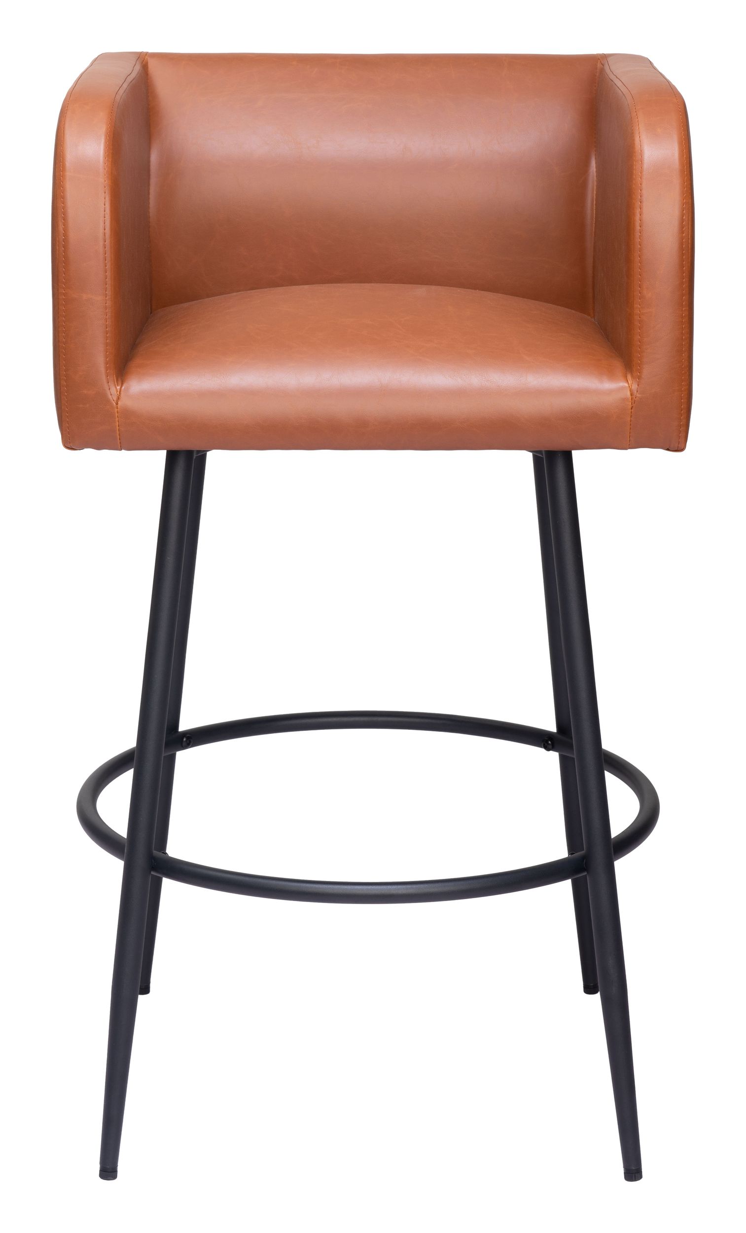 Horbat Faux Leather/Steel Barstool