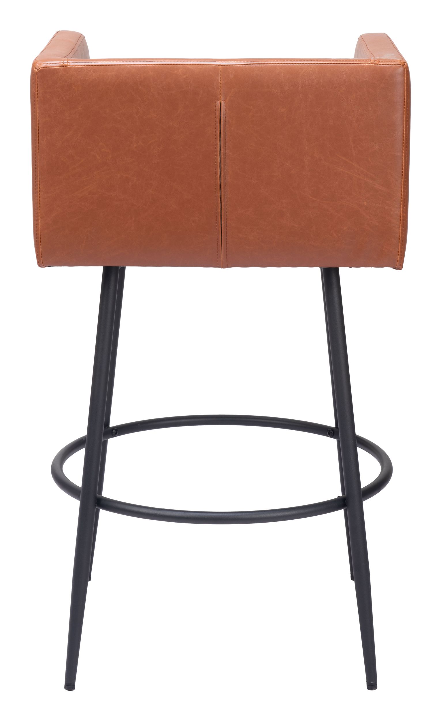 Horbat Faux Leather/Steel Barstool