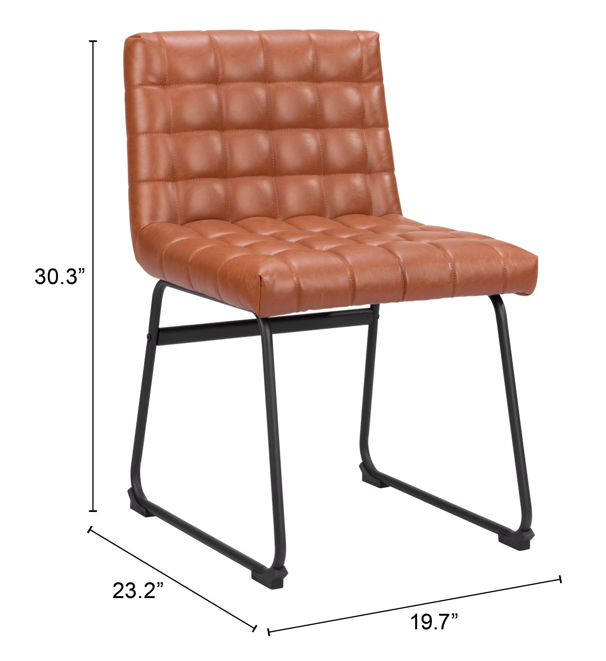 Pago Faux Leather/Steel Dining Chair