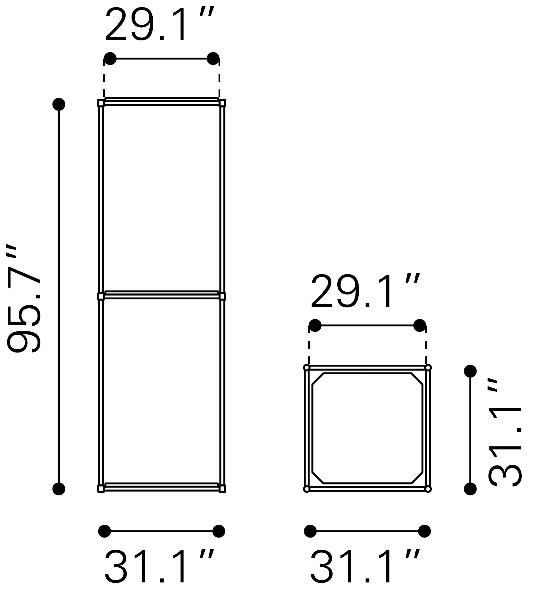 Zuo Glass/Steel Chair Display