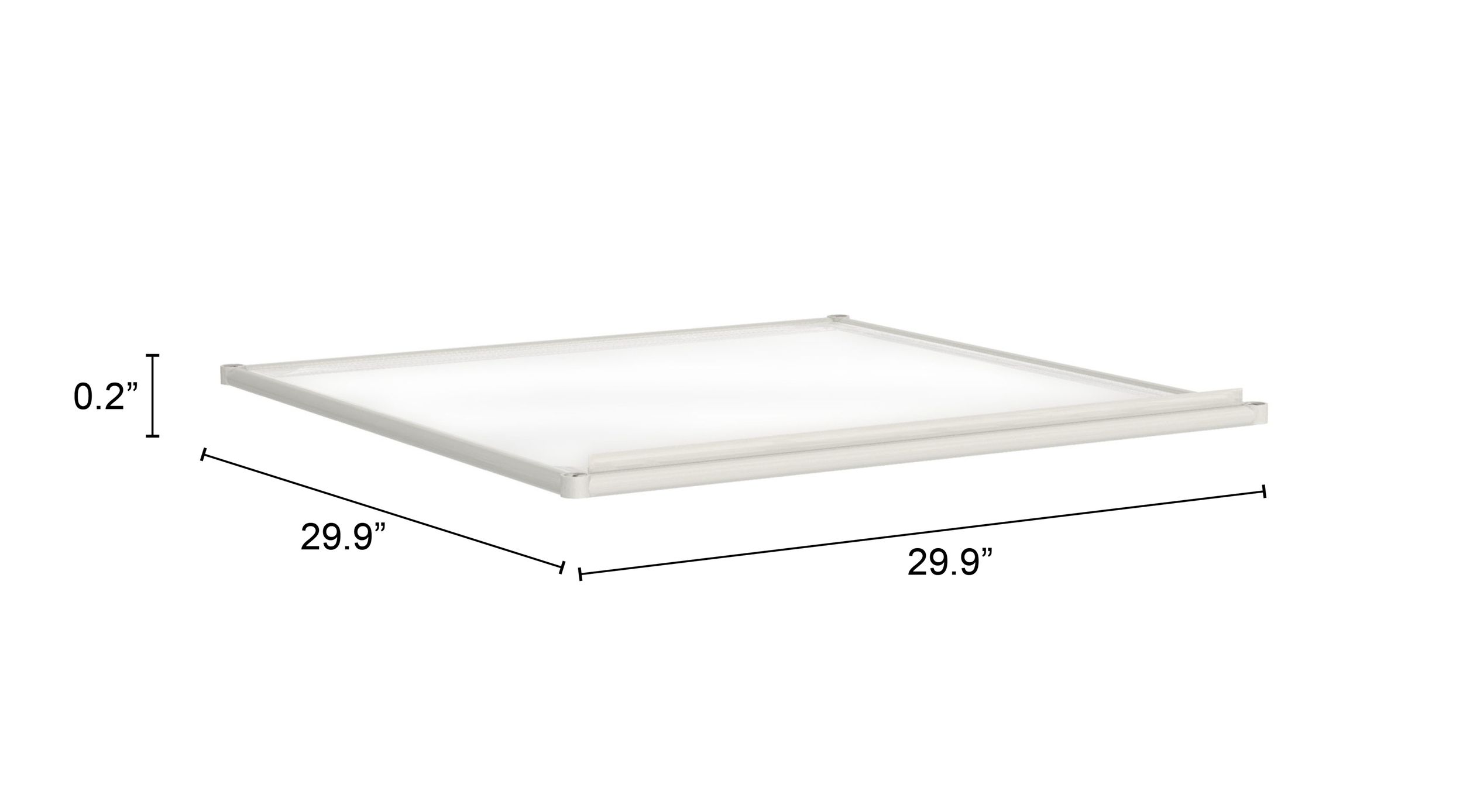 Zuo Glass/Steel Adjustable Shelf
