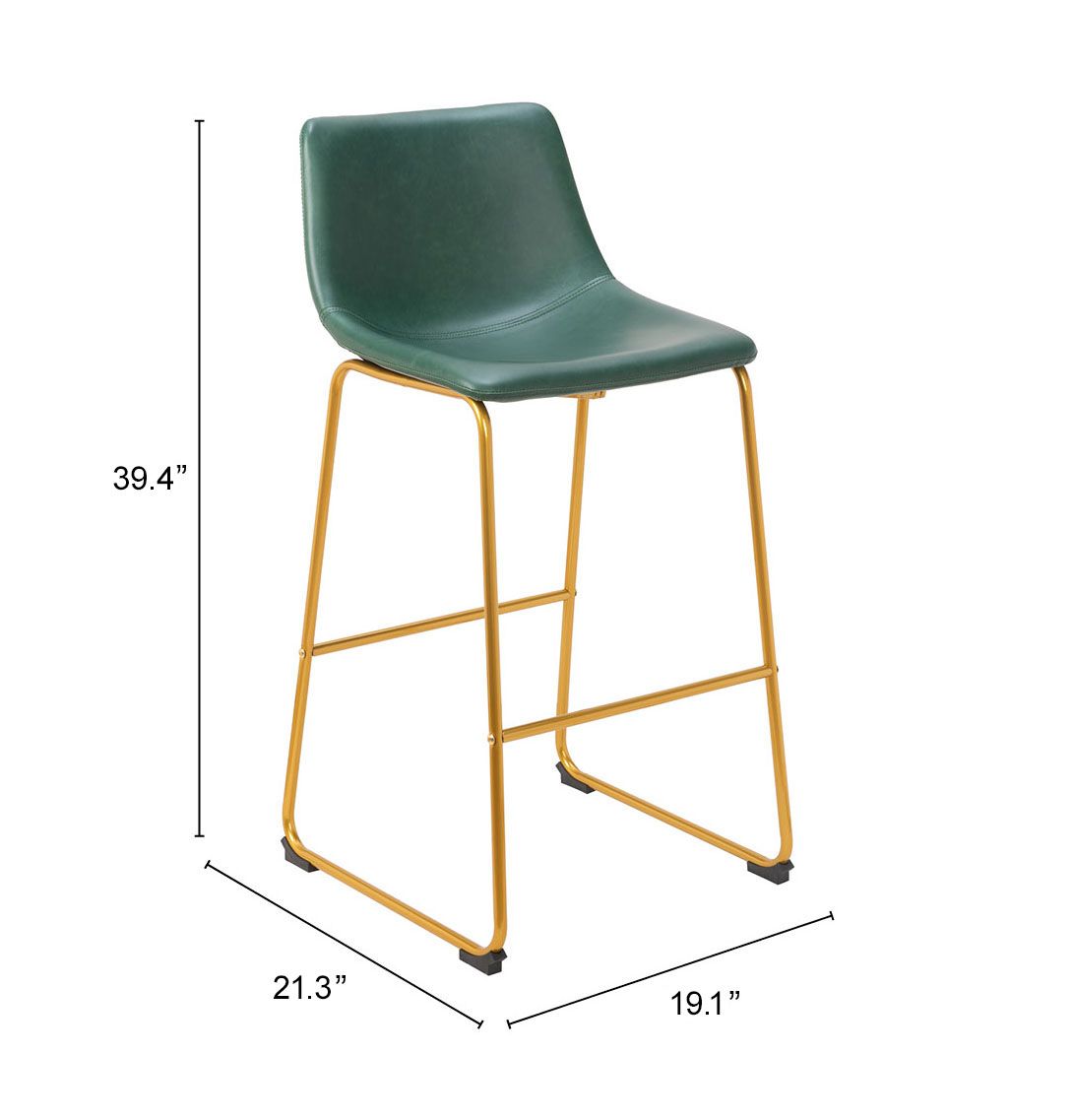 Augusta Faux Leather/Steel Barstool