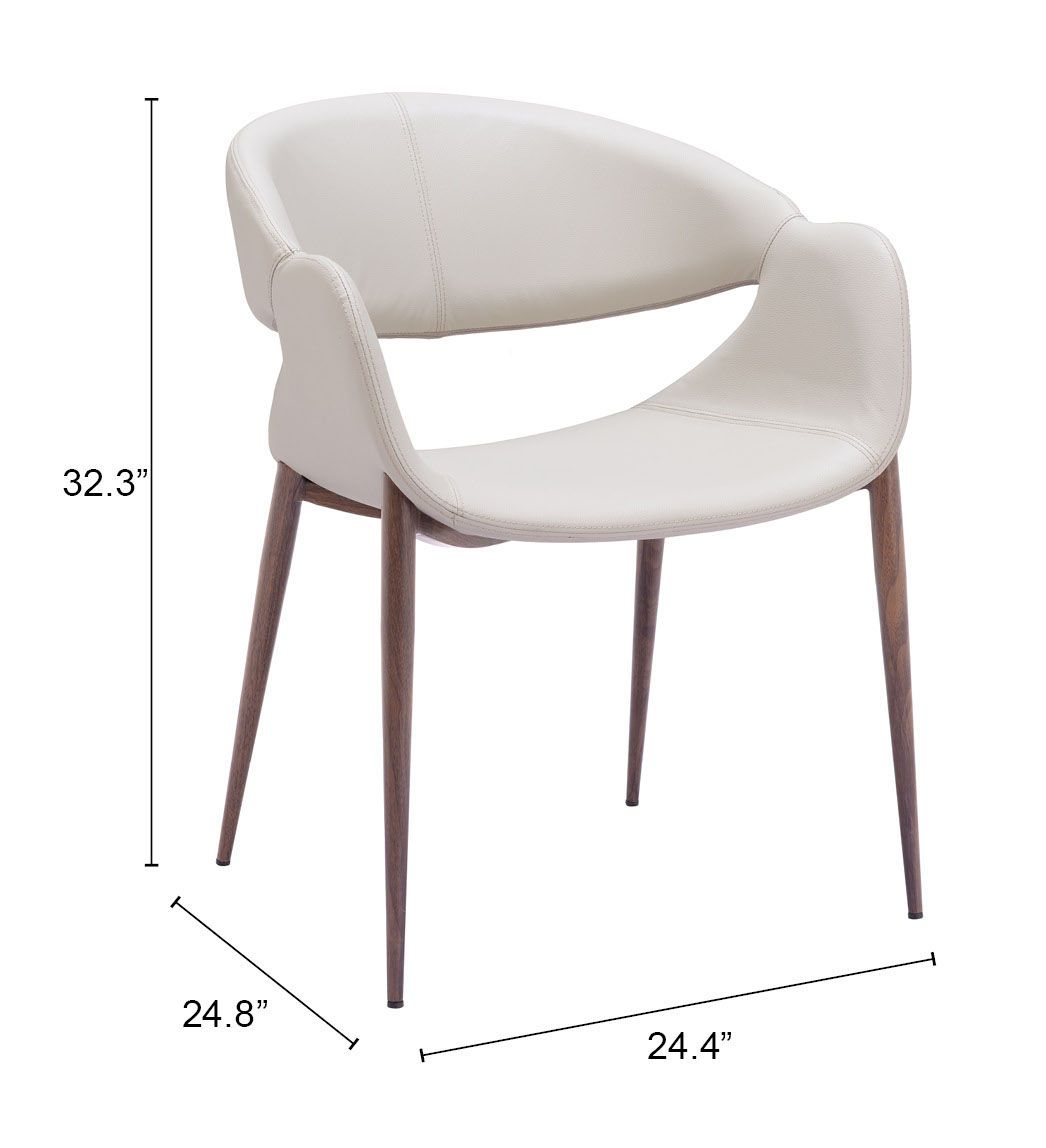 Limay Faux Leather/Steel Dining Chair