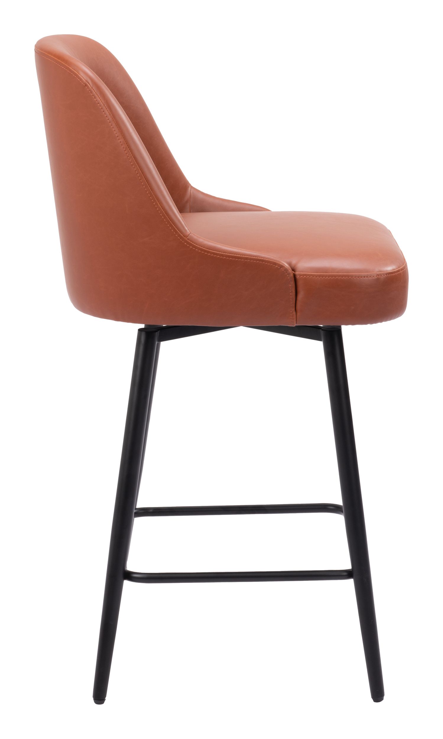 Keppel Faux Leather/Steel Swivel Counter Stool