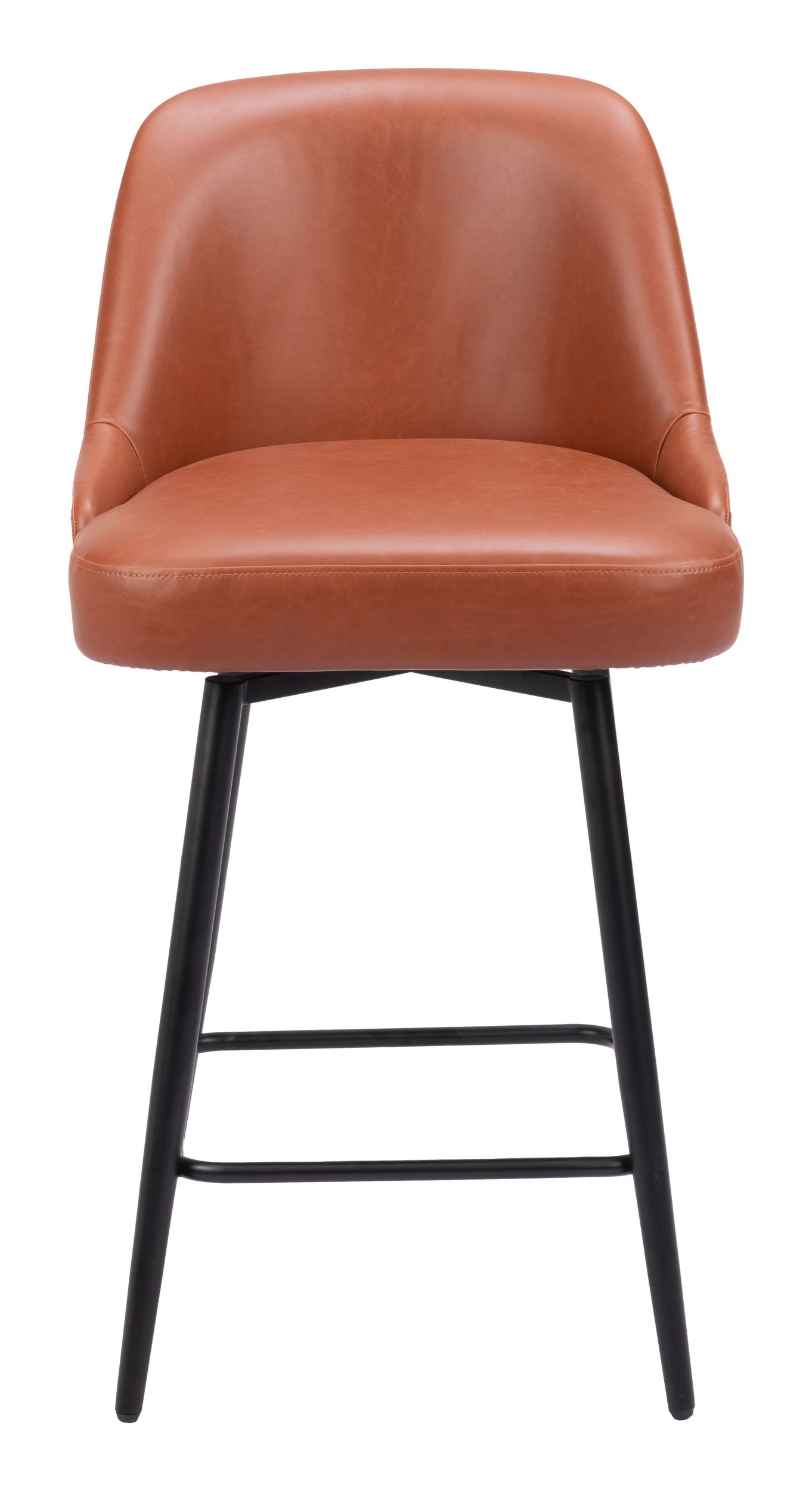 Keppel Faux Leather/Steel Swivel Counter Stool