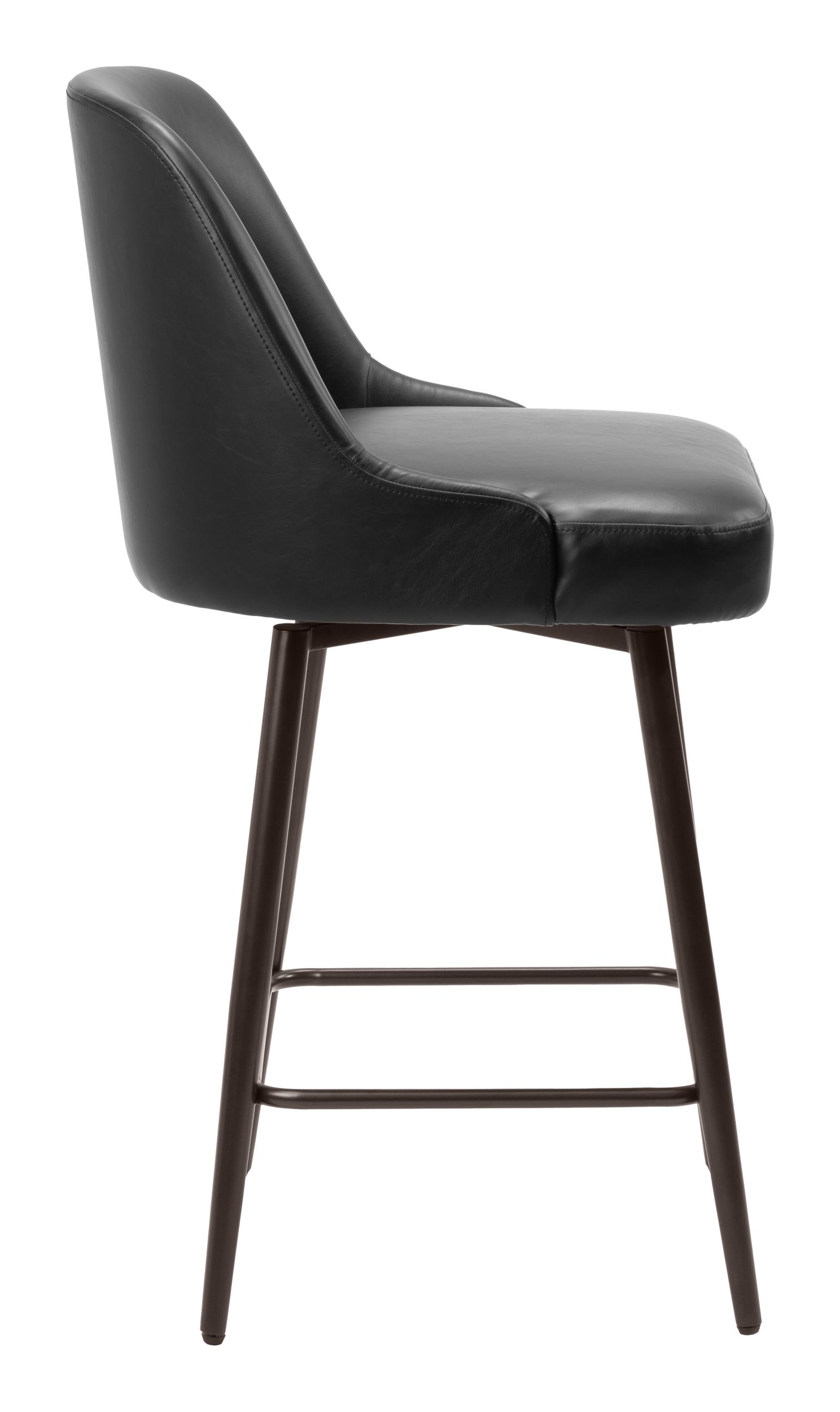 Keppel Faux Leather/Steel Swivel Counter Stool