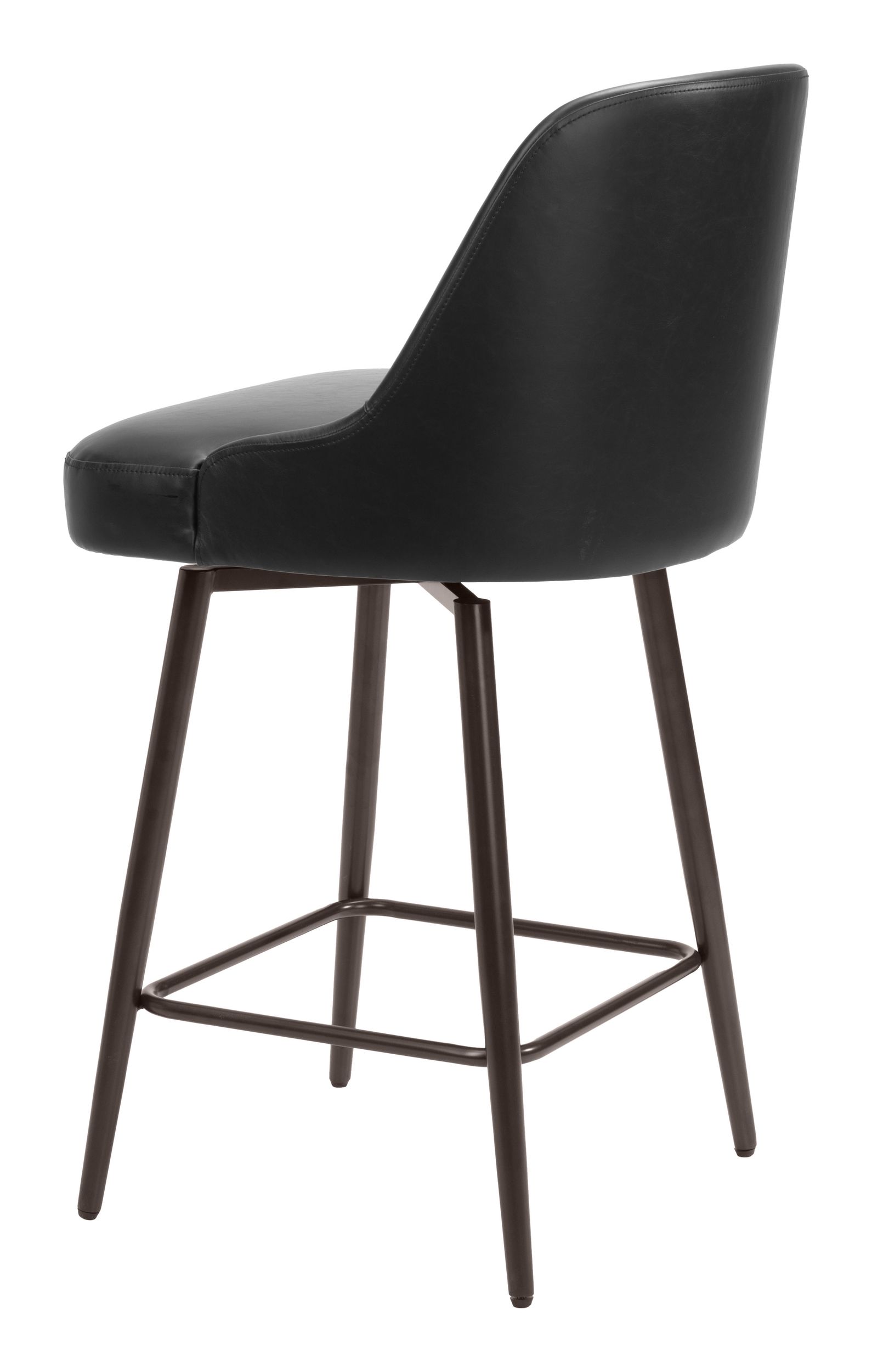 Keppel Faux Leather/Steel Swivel Counter Stool
