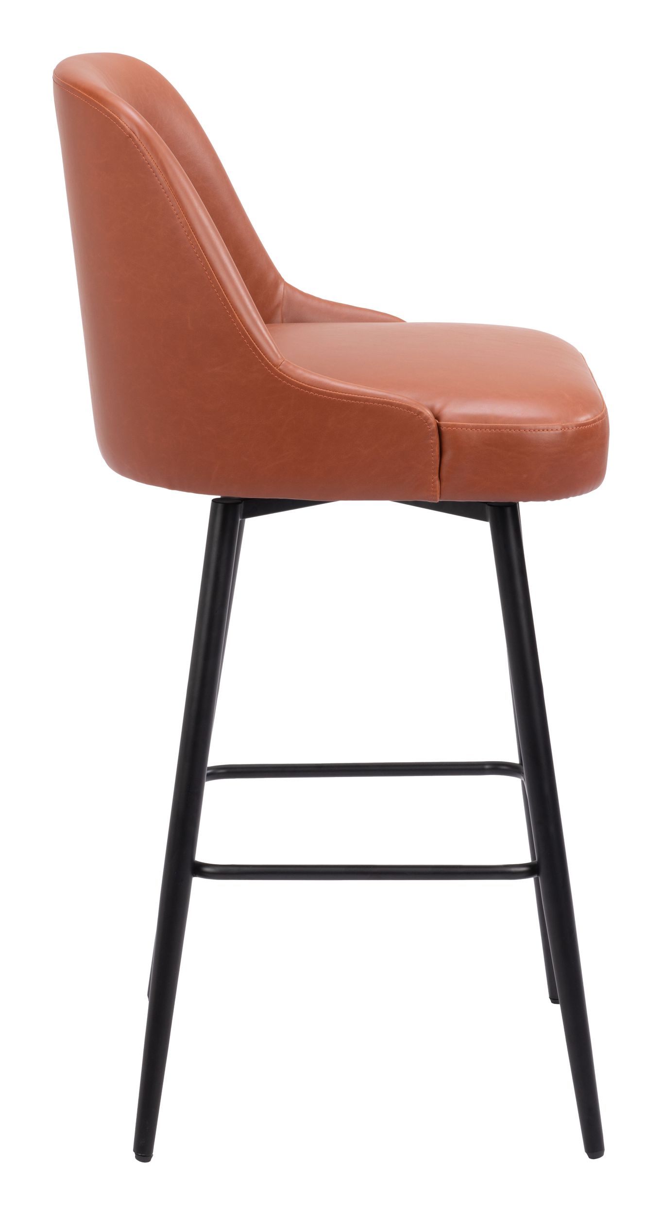 Keppel Faux Leather/Steel Swivel Barstool