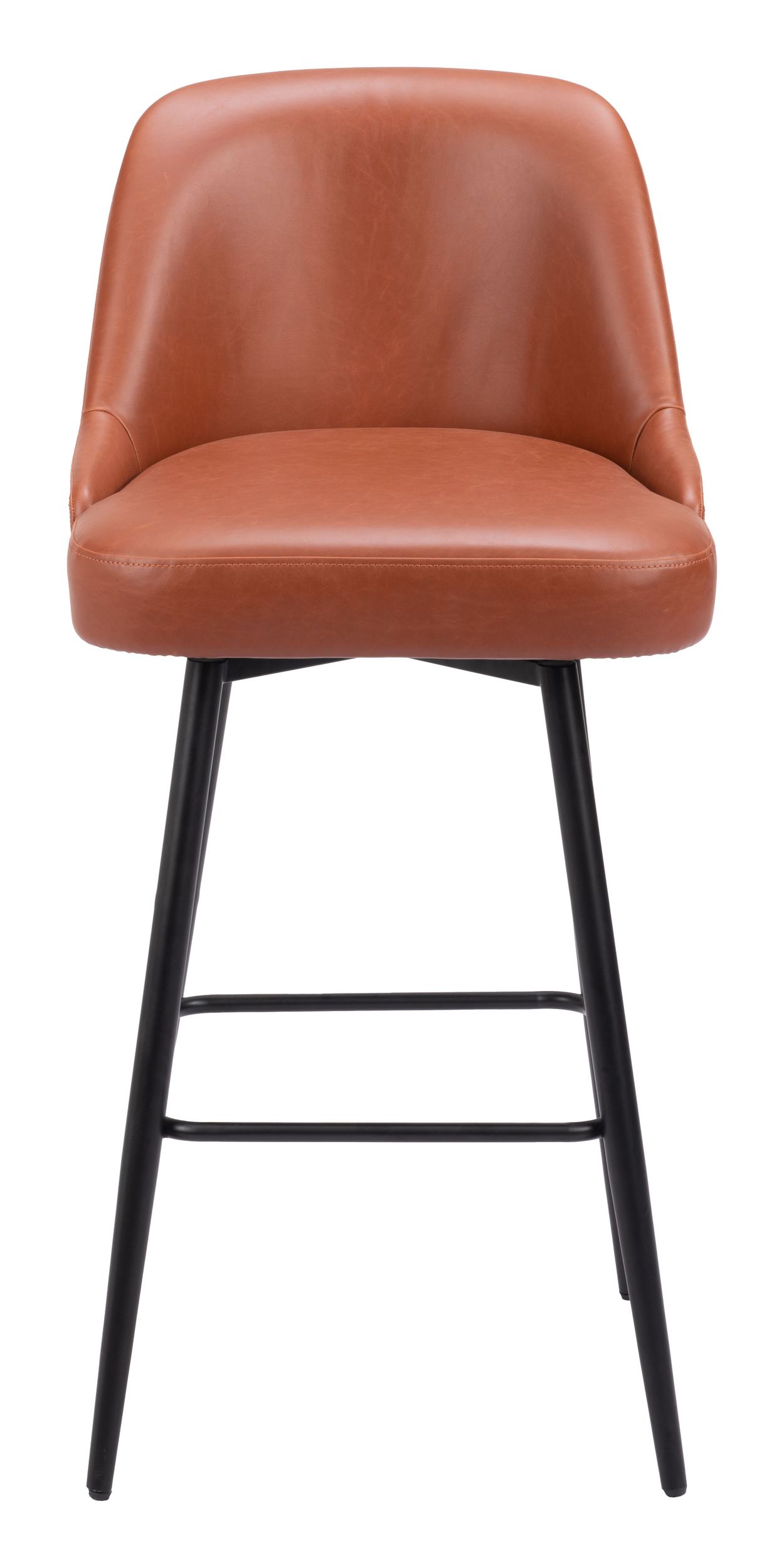 Keppel Faux Leather/Steel Swivel Barstool