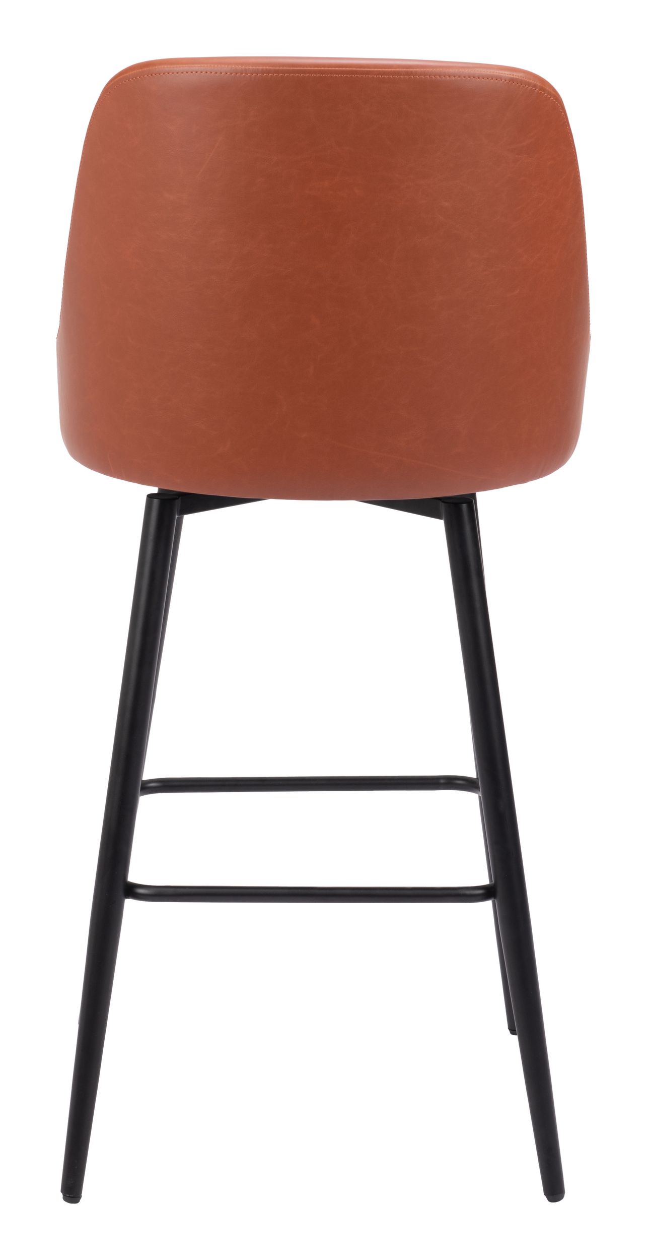 Keppel Faux Leather/Steel Swivel Barstool