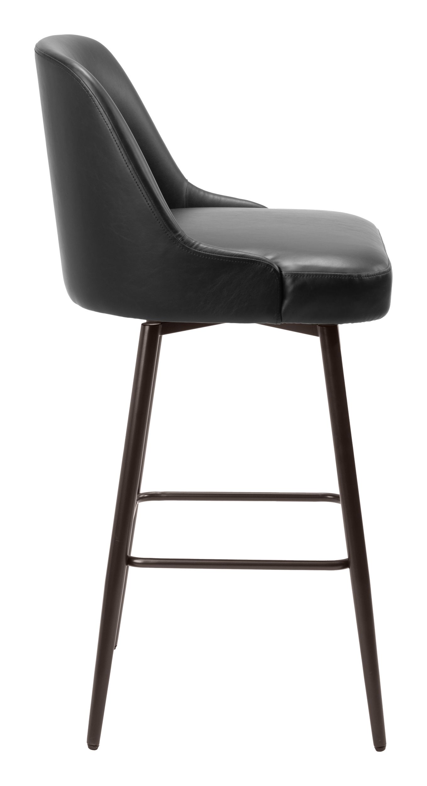 Keppel Faux Leather/Steel Swivel Barstool