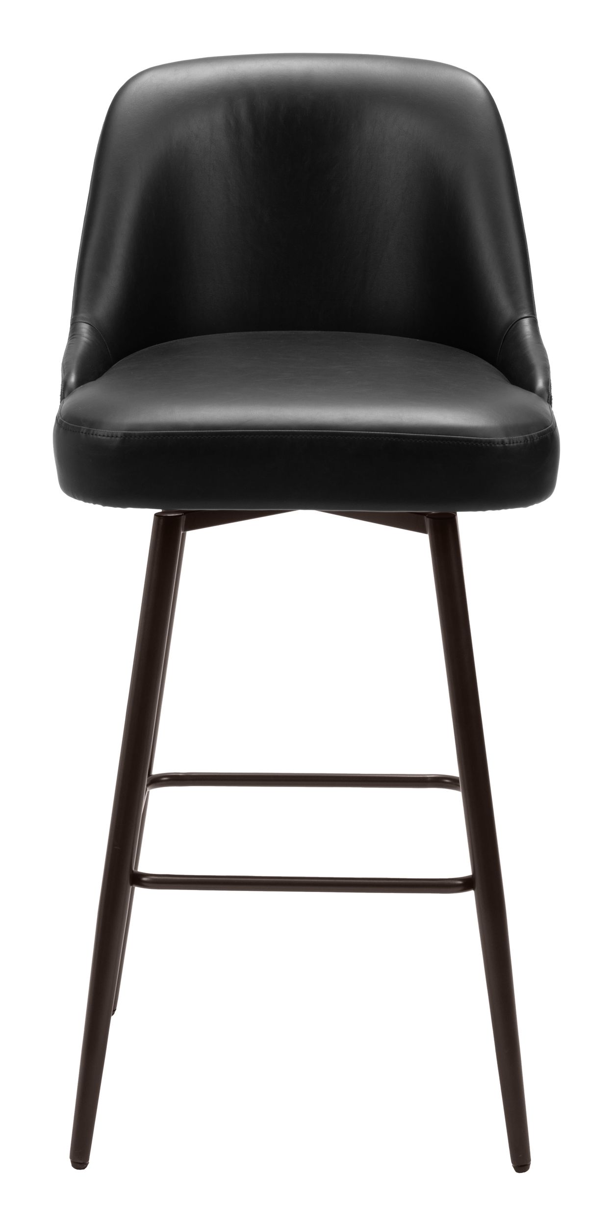 Keppel Faux Leather/Steel Swivel Barstool